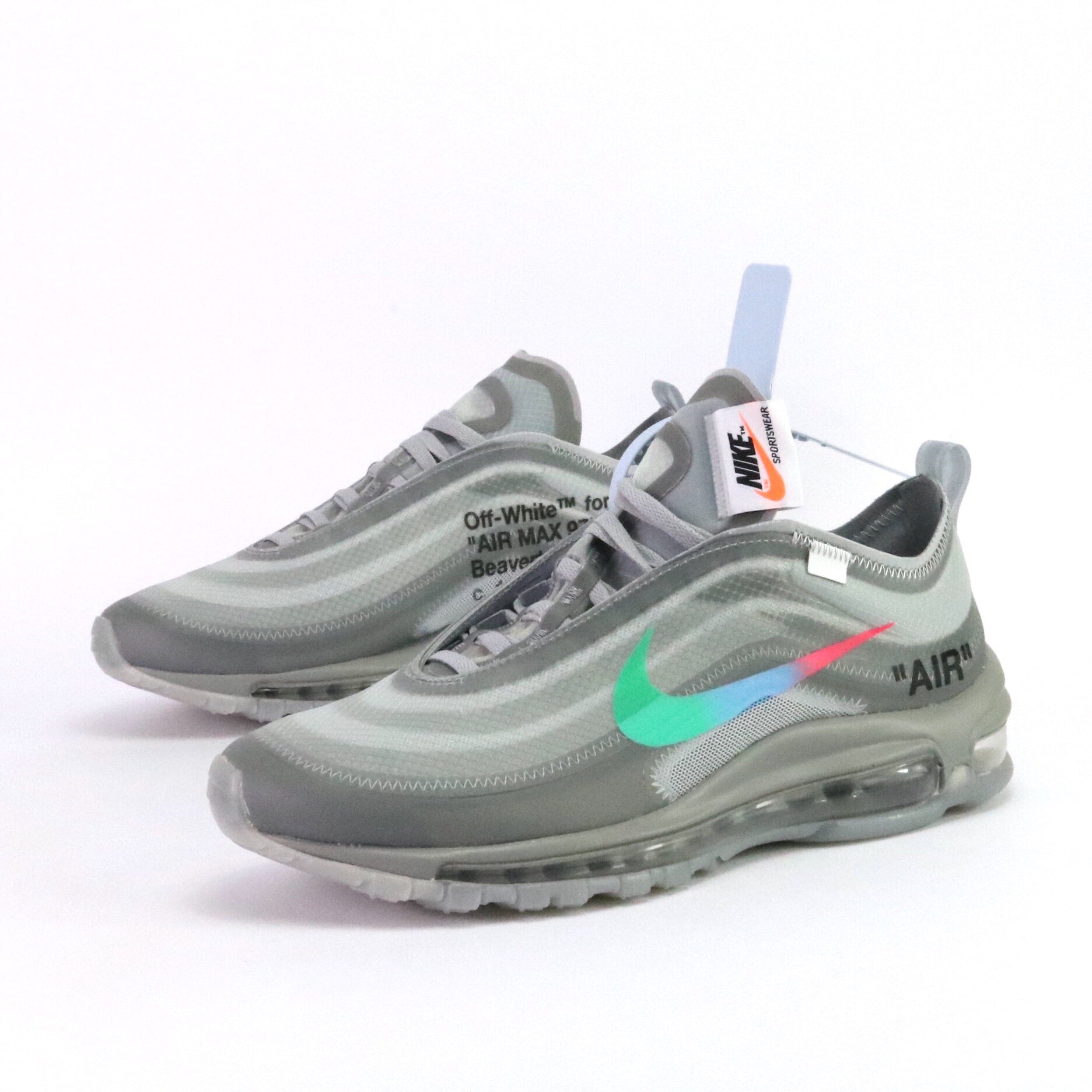 OFF WHITE x Nike Air Max 97 Menta Sneakers - Limited Edition Running Shoes for Men & Women | Perfect for Streetwear, Gym & Casual Fashion