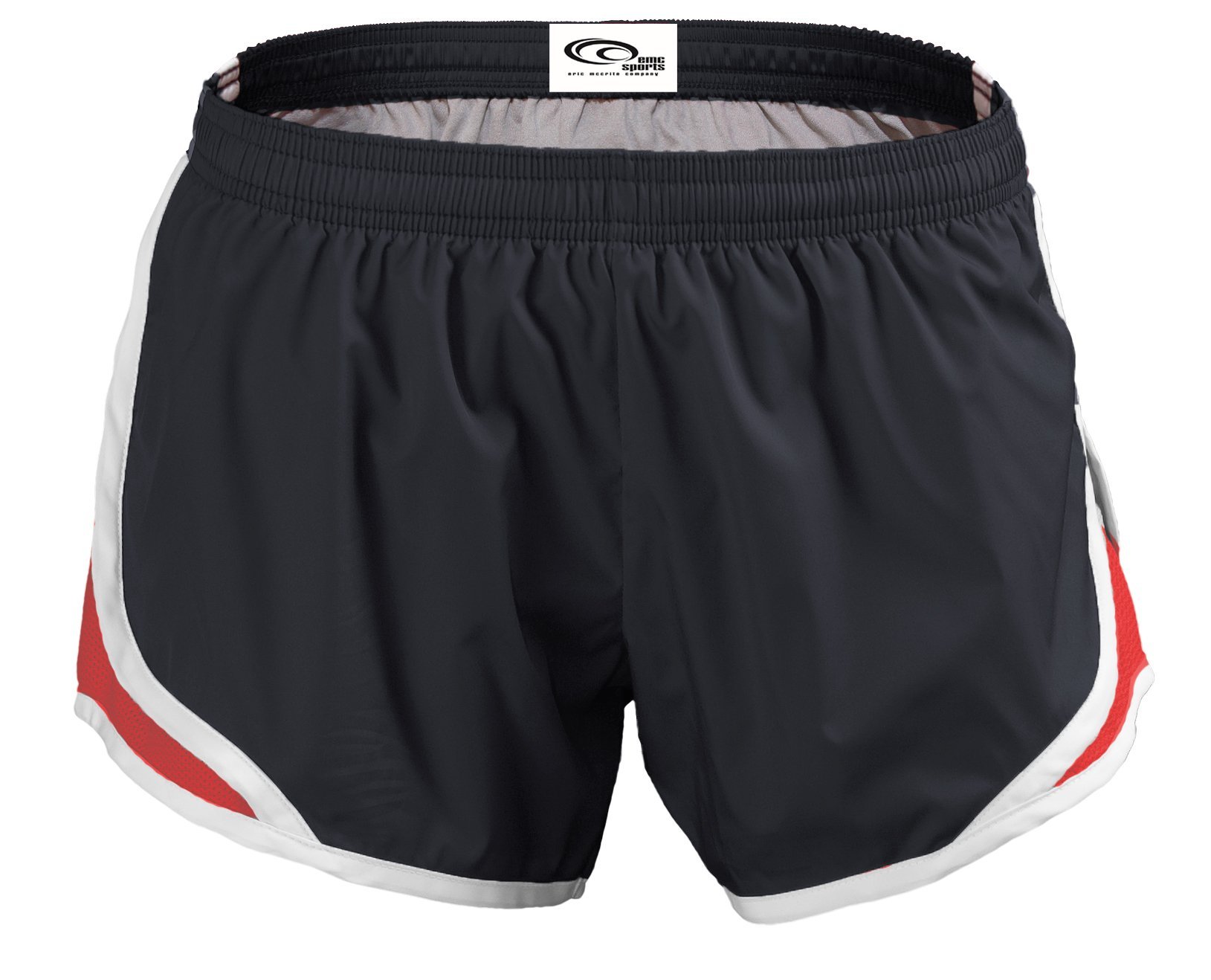 **Momentum Athletic Shorts for Youth - Black/Red, Large Size - Perfect for Running, Gym & Sports Activities**