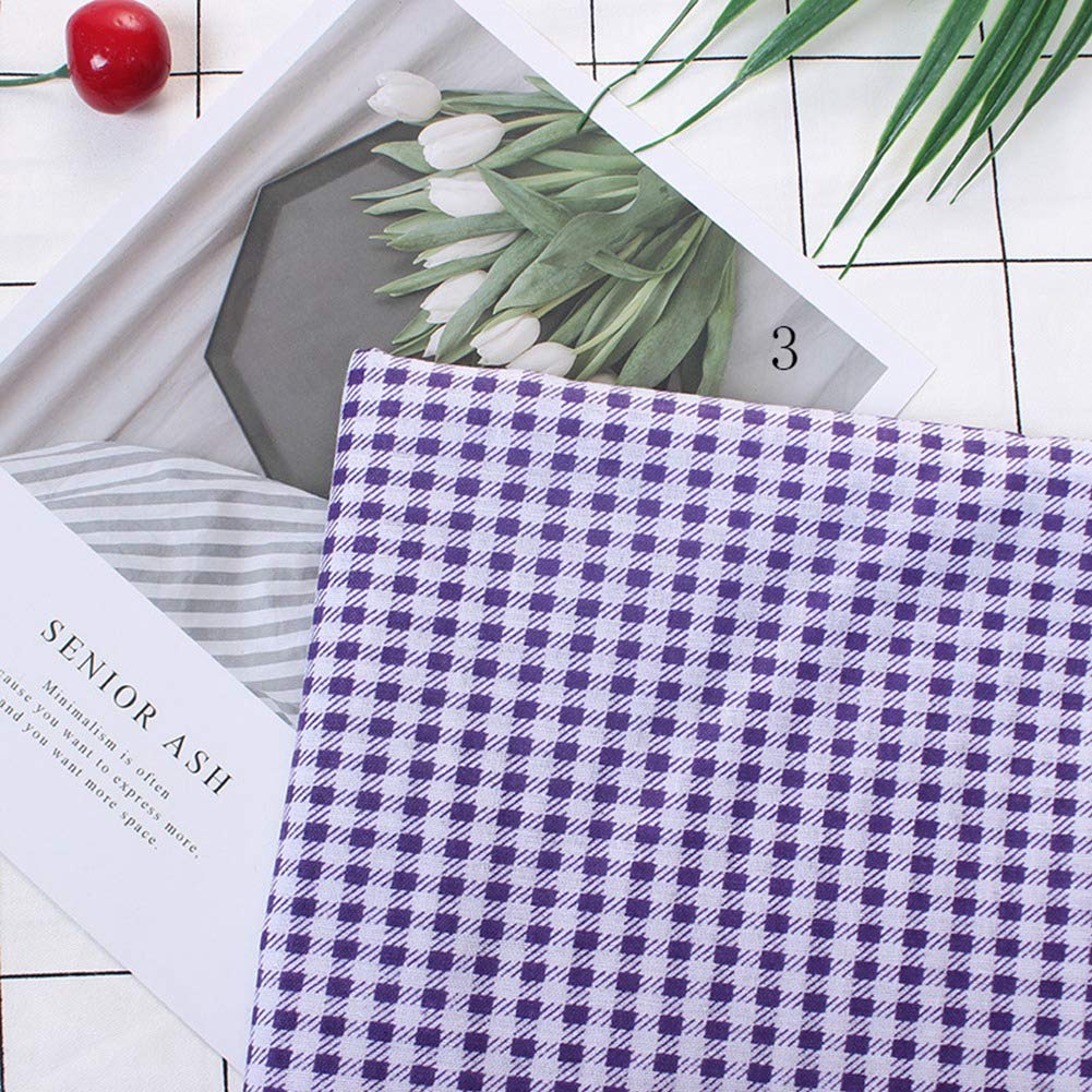 Premium Purple Cotton Fabric - 25x25cm Durable Sewing Material for DIY Cushion Covers, Tablecloths & Wallet Making | Perfect for Crafting, Home Decor & Sewing Projects