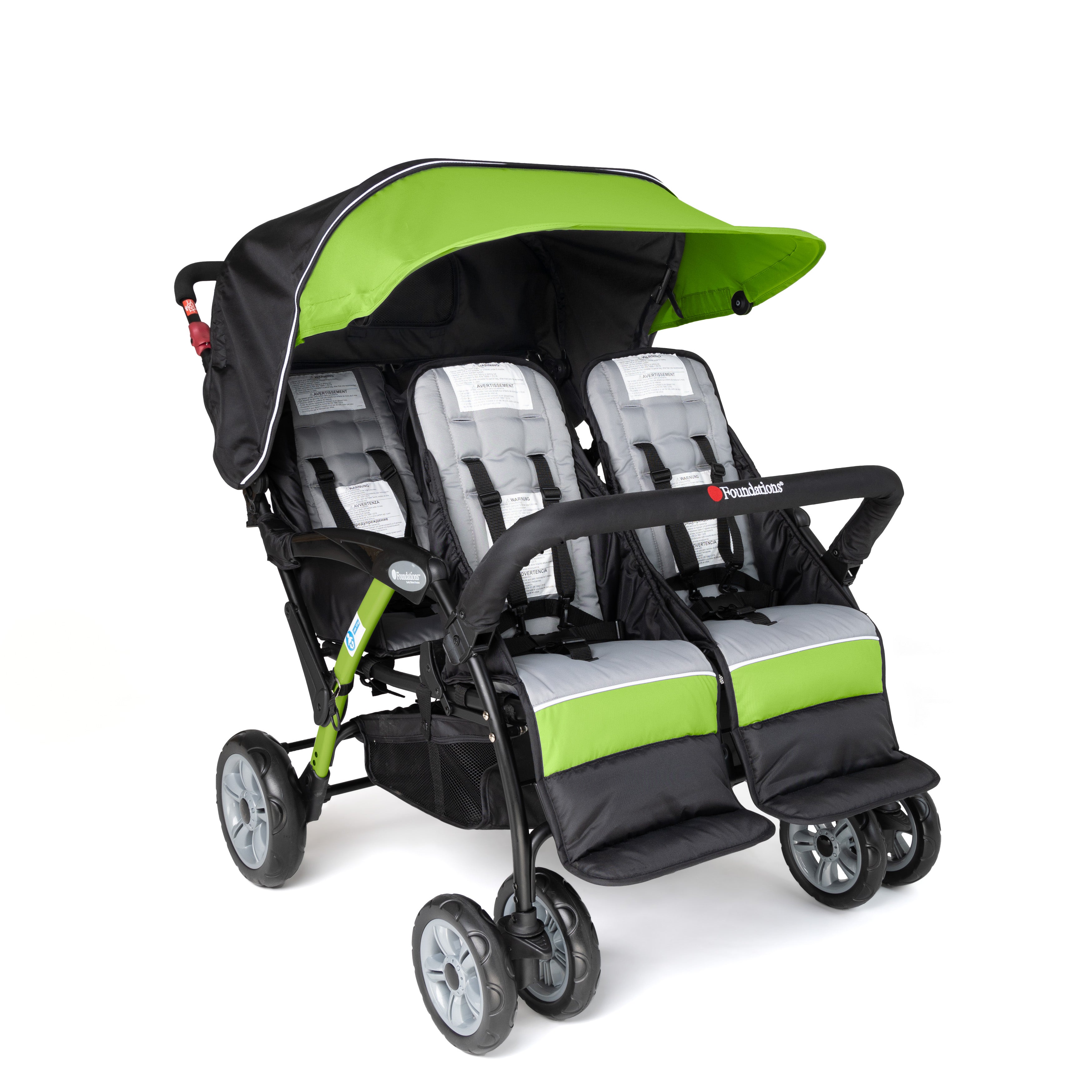 Gaggle Compass Quad 4-Seat Stroller for Toddlers - Lightweight, Durable & Foldable Baby Stroller for Multiple Kids - Perfect for Family Outings, Shopping & Travel