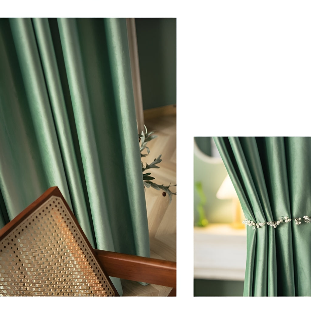 Blackout Curtains for Bedroom - Blakely Velvet Room Darkening Custom Drapes, Thermal Insulated & Noise Reducing Window Treatments for Home, Office, Nursery (100% Light Blocking) - Perfect for Shift Workers & Light Sleepers