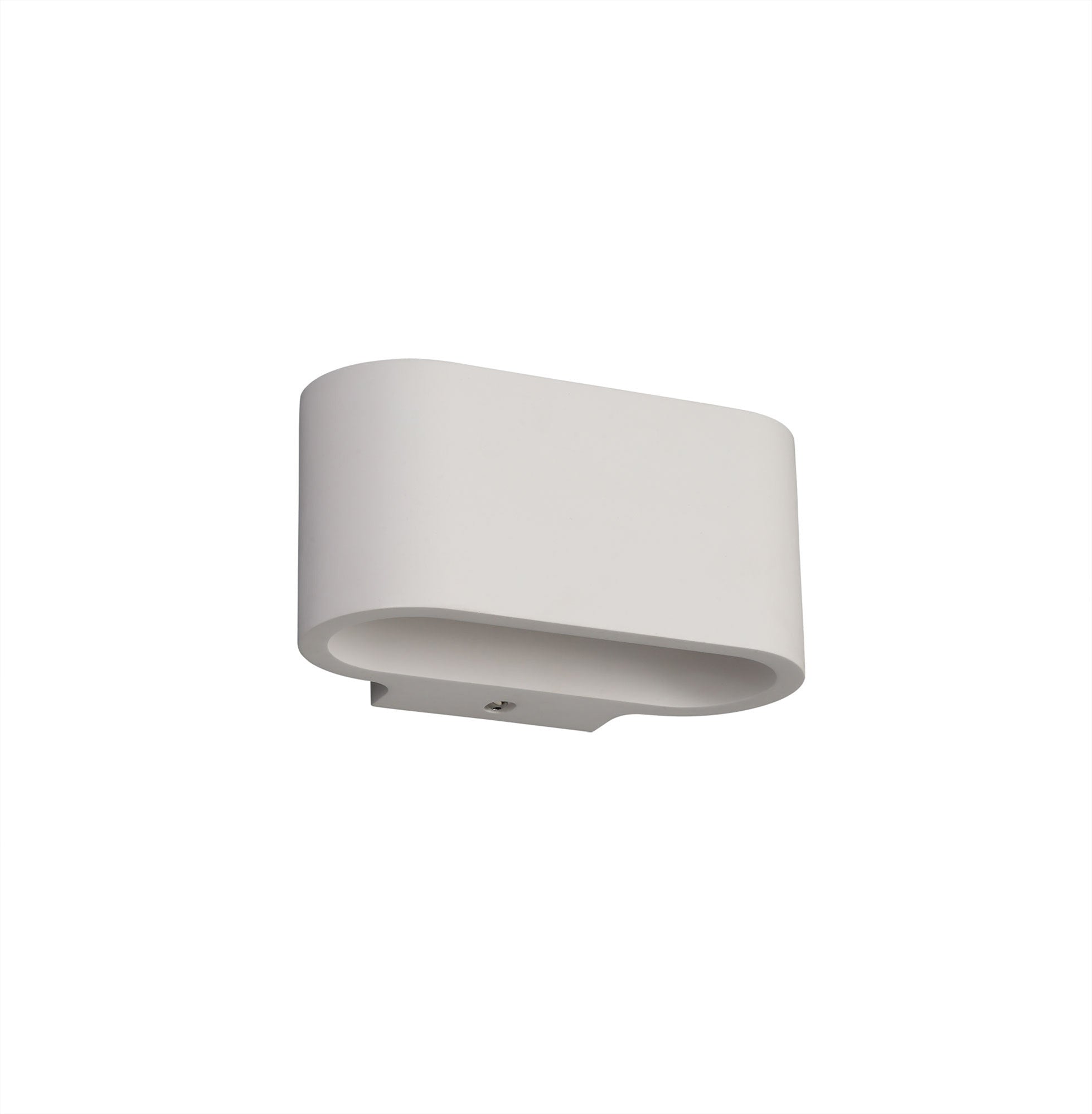Alina Oval Wall Lamp - White Paintable Gypsum with G9 Bulb Socket | Modern Wall Sconce Lighting for Bedroom, Living Room & Hallway