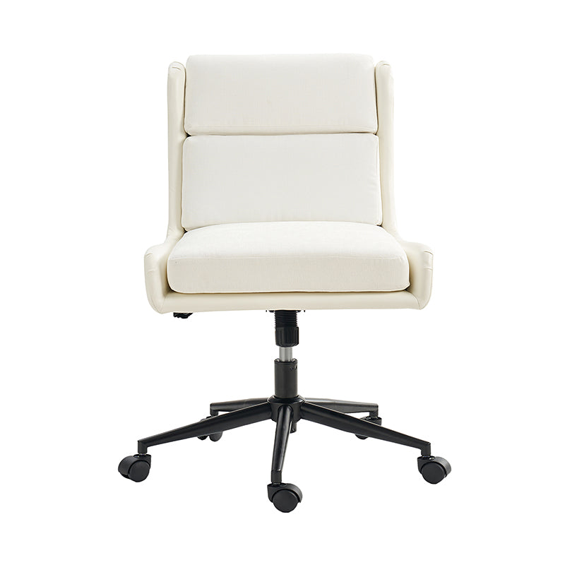 Tobie Modern Ergonomic Faux Leather Office Chair - Adjustable Height Swivel Task Chair with Lumbar Support for Home Office, Gaming & Workspace Comfort
