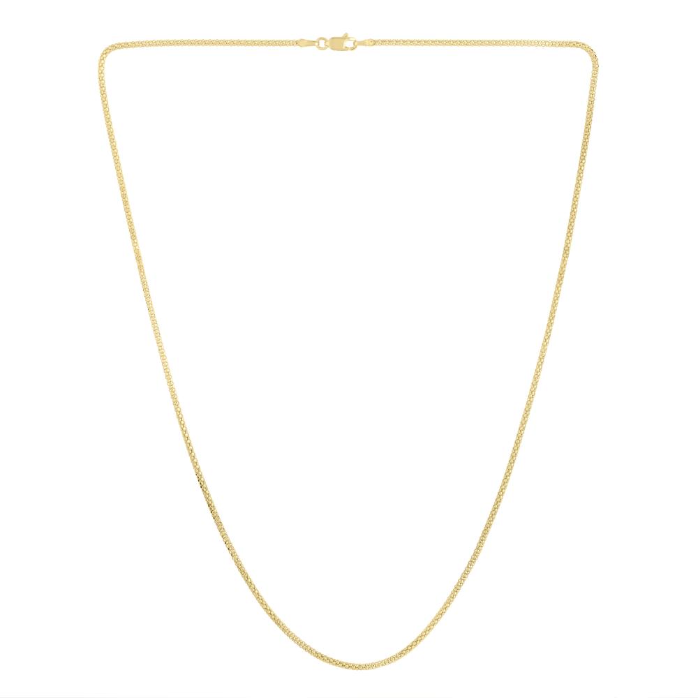 14K Gold 1.65mm Popcorn Chain Necklace - Dainty Delicate Gold Chain for Women - Perfect for Layering, Everyday Wear & Special Occasions