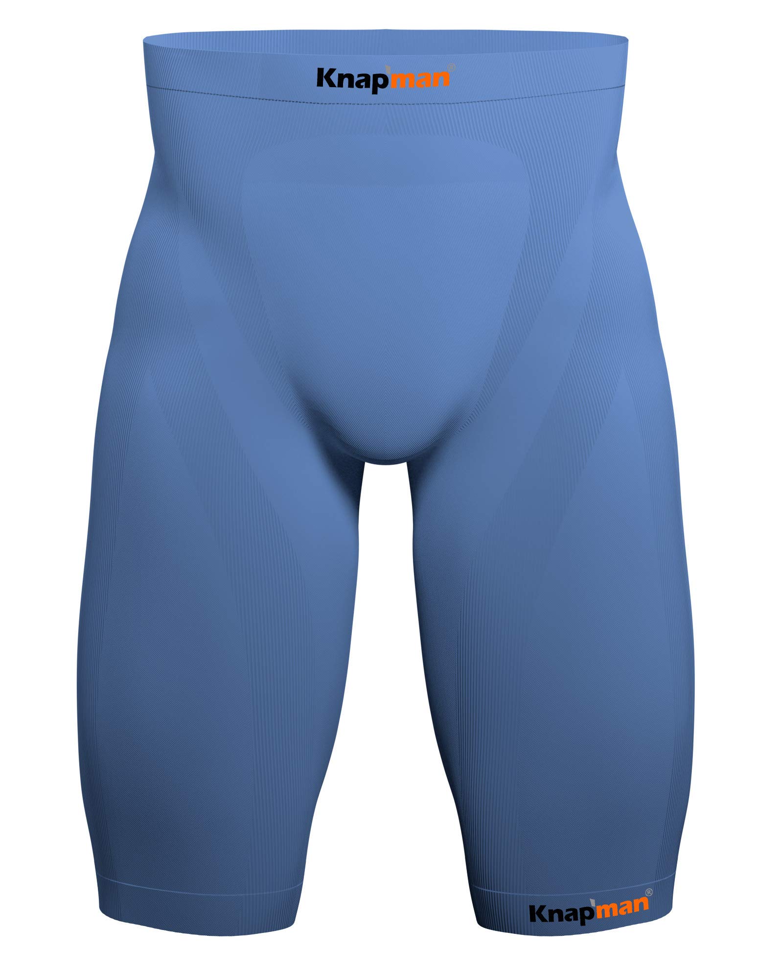 Knap'man Zoned Compression Shorts for Men - 45% Compression, Light Blue - Ideal for Running, Gym Workouts & Sports Recovery