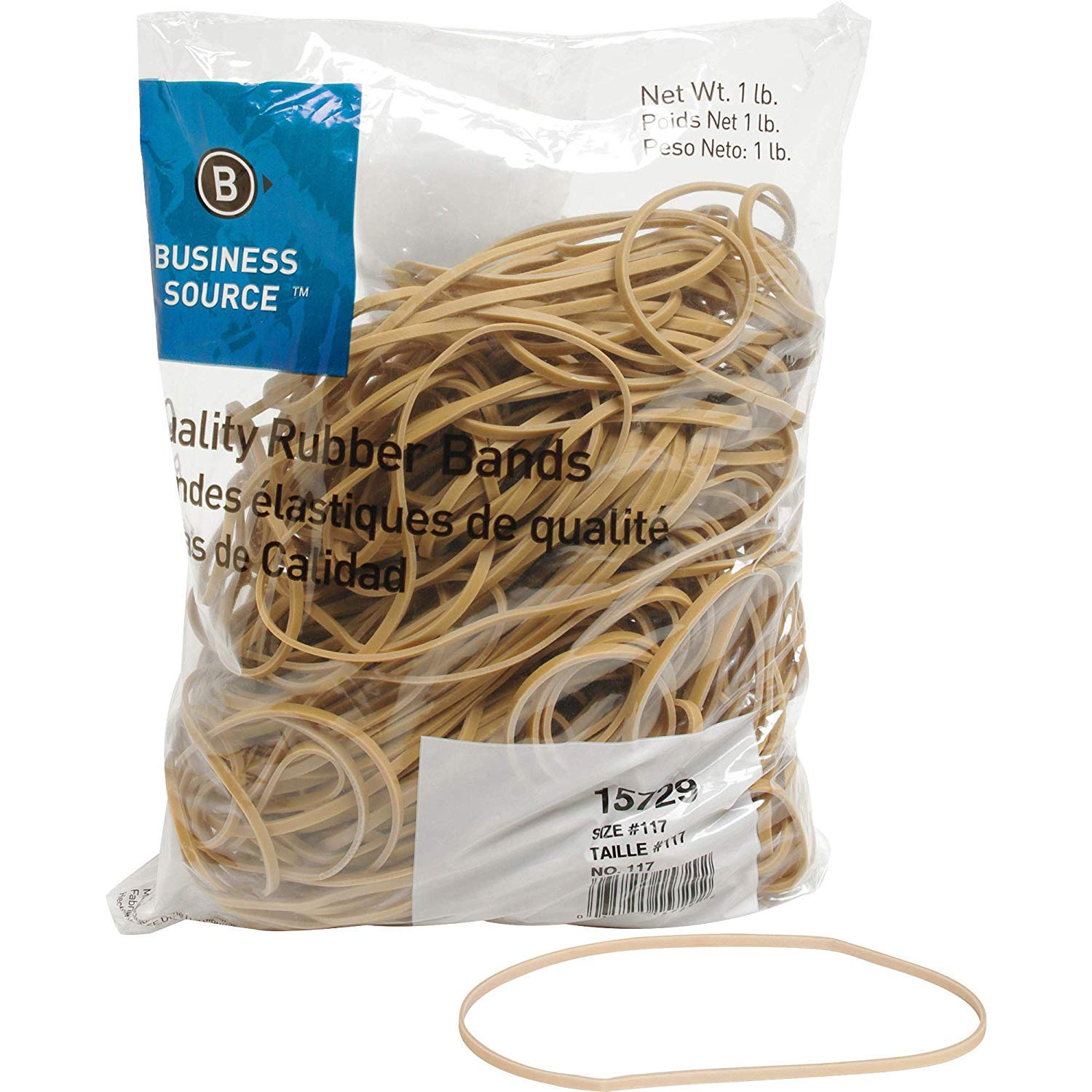 Business Source Size 117B Rubber Bands (15729) - 20 Pack | Heavy Duty Office Rubber Bands for Mailing, Bundling & Organizing | Perfect for Office, Home & School Use