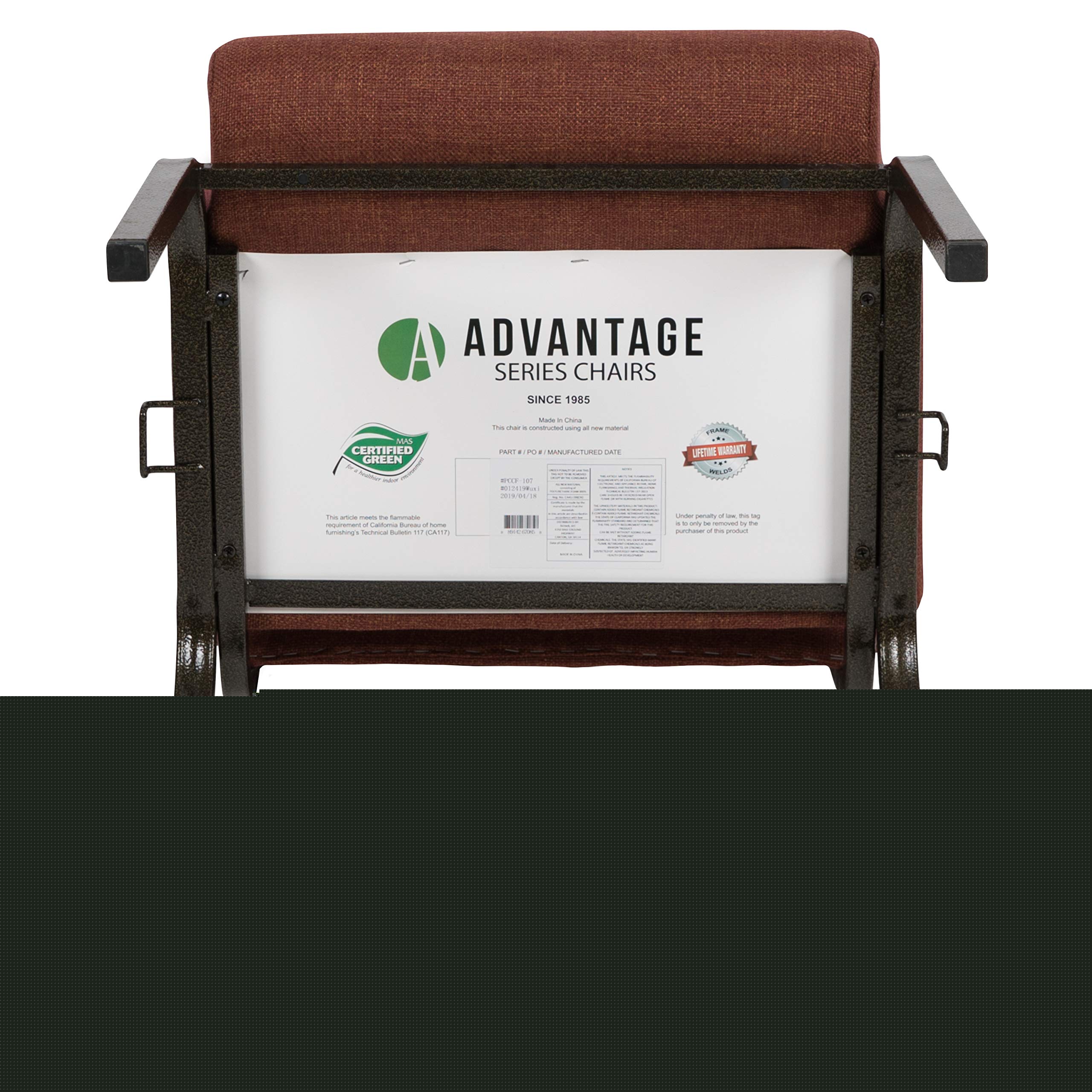 EMMA + OLIVER Stacking Auditorium Chair with 20.5
