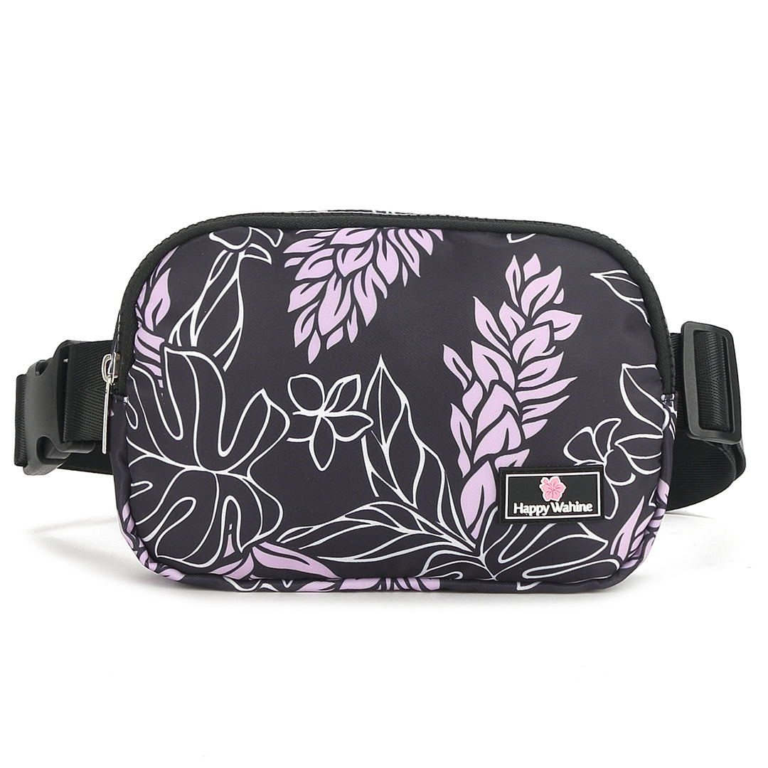 Jenna Ginger Black Belt Bag - Stylish & Comfortable Waist Pack for Travel, Running, and Everyday Use