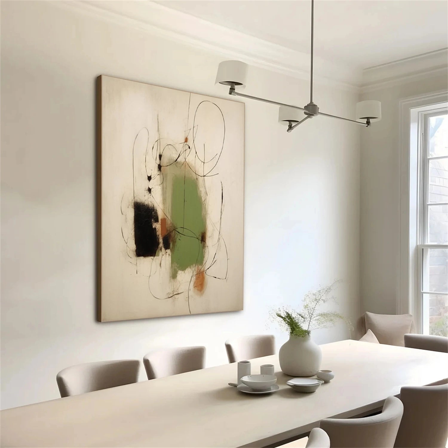 Abstract Painting #AB 466 - Modern Wall Art for Living Room, Bedroom & Office Decor | Large Canvas Artwork for Home & Commercial Spaces