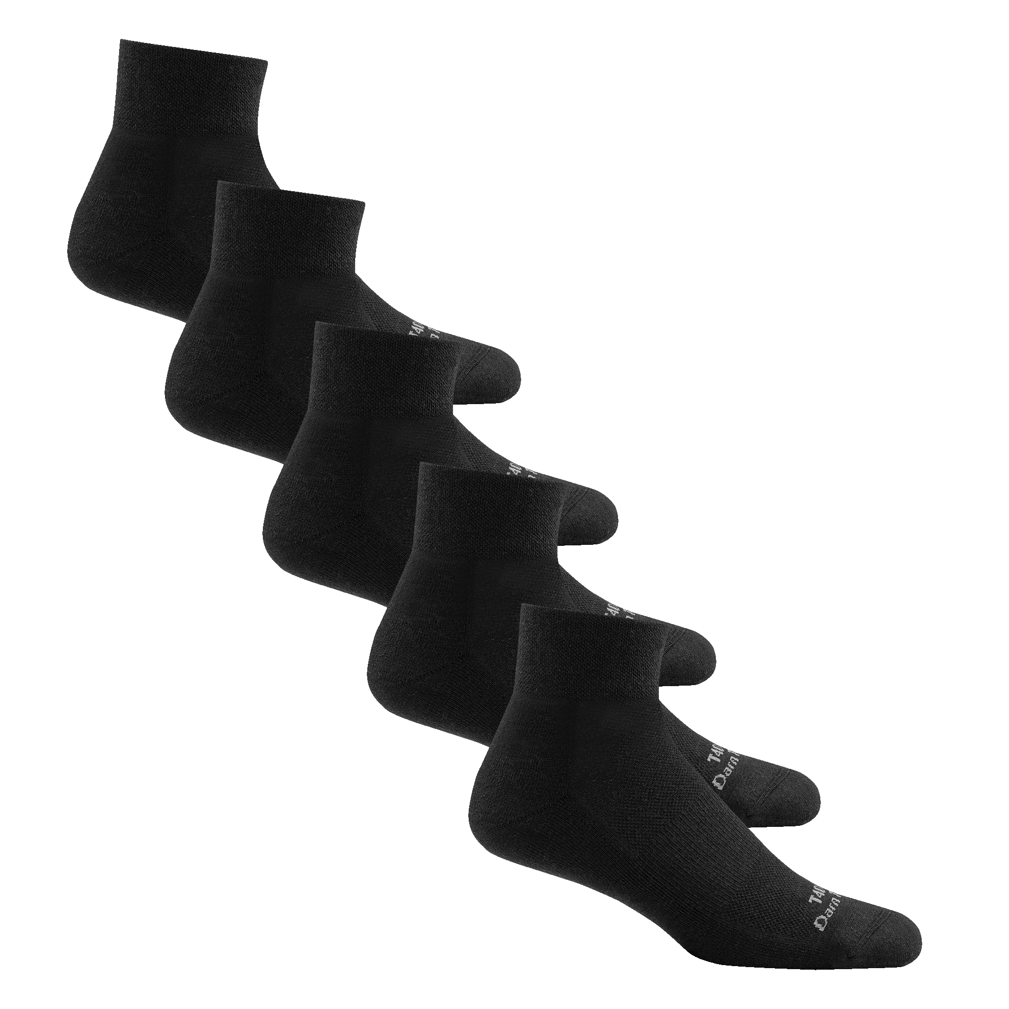 T4093 Quarter Lightweight Tactical Socks 5-Pack - Breathable Military Socks for Hiking, Running & Outdoor Activities