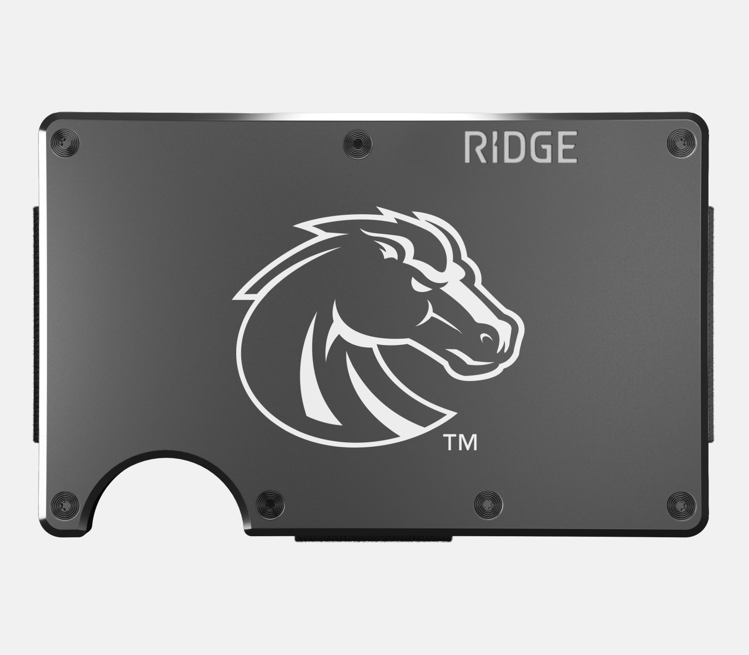 Ridge Wallet for Men - Slim RFID Blocking Minimalist Front Pocket Wallet - Boise State Broncos Design - Perfect for Travel, Everyday Carry & Gifts
