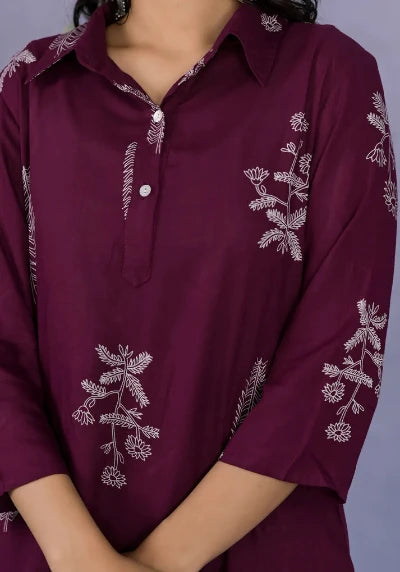 Maroon Serene Slumber Co-Ord Set - Soft Lounge Pajama Set for Women | Perfect for Sleepwear, Relaxing at Home & Cozy Nights
