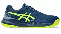 ASICS Gel Resolution 9 Junior Tennis Shoes for Boys & Girls - Mako Blue/Safety Yellow - Lightweight Court Sneakers for Junior Players - Perfect for Tennis Training & Matches