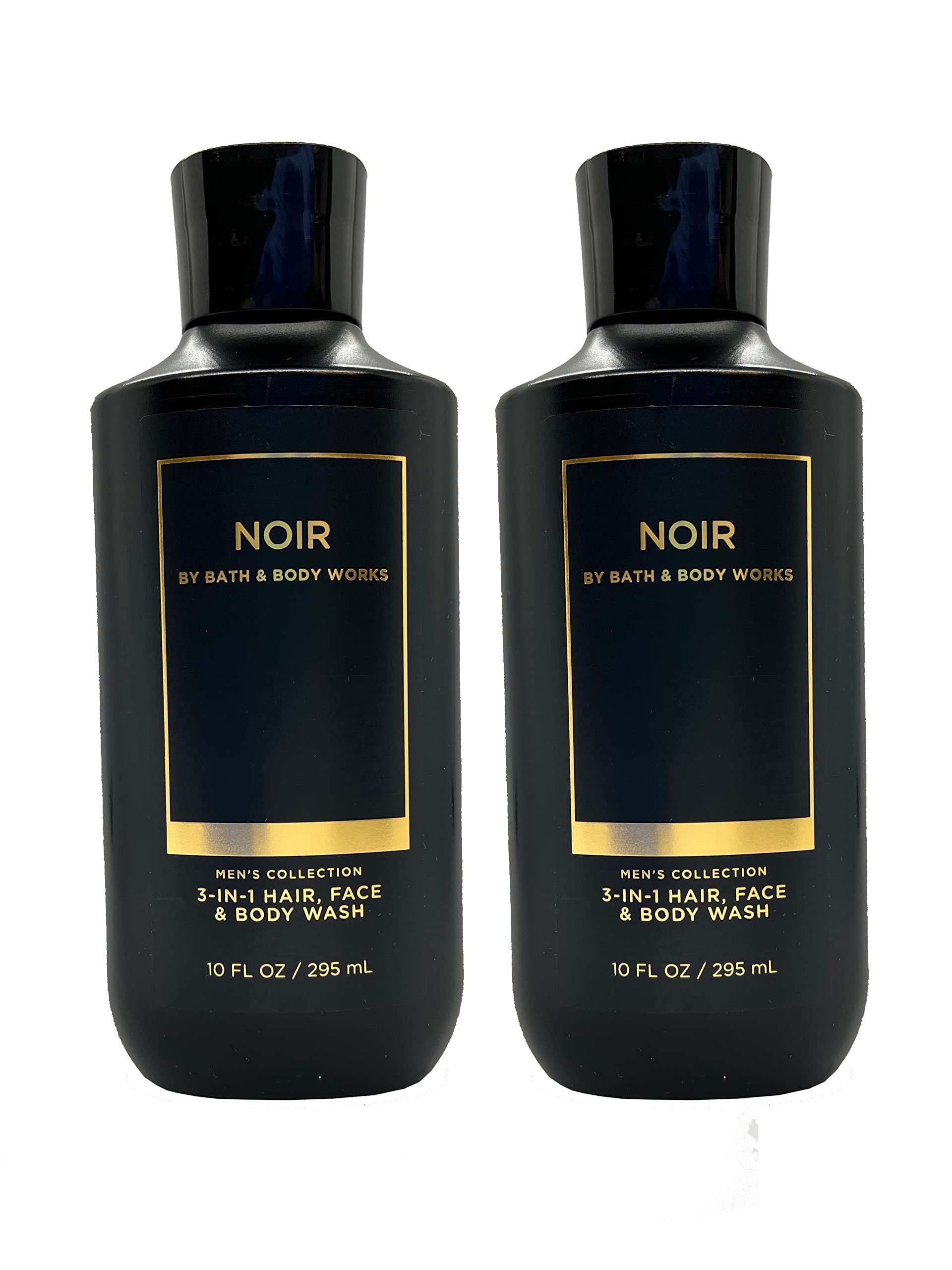 Bath and Body Works 2-Pack Men's Noir 2-in-1 Hair & Body Wash - Refreshing Shower Gel for Men, Gym & Travel Essentials, Daily Hydration & Scent Boost