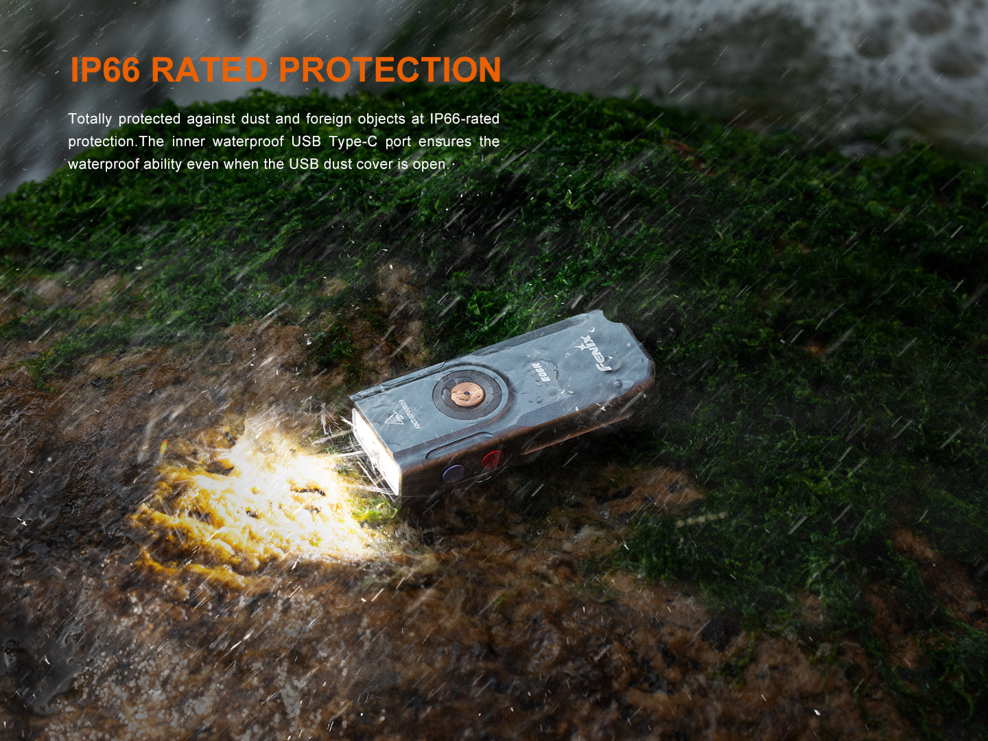 Fenix E06R Keychain Flashlight - Compact, Rechargeable with White, UV, and Red Laser Lights - Perfect for Outdoor, Emergency, and Everyday Carry (EDC)