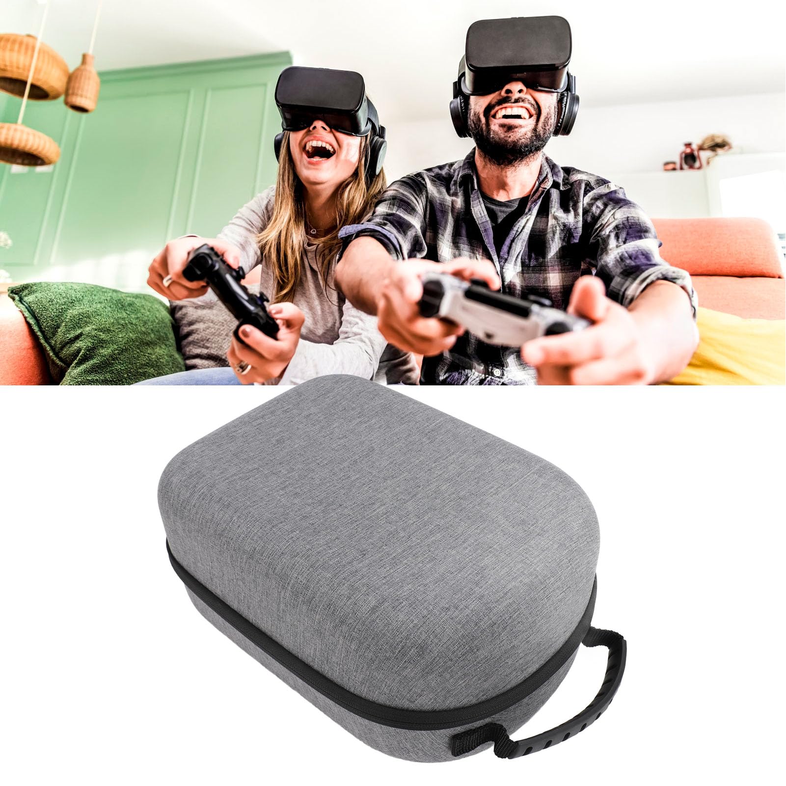 Hard VR Headset & Controller Carrying Case - Portable Travel Storage Bag for Oculus Quest 2, Meta Quest Pro, HTC Vive - Perfect for Gaming Travel & Home Organization