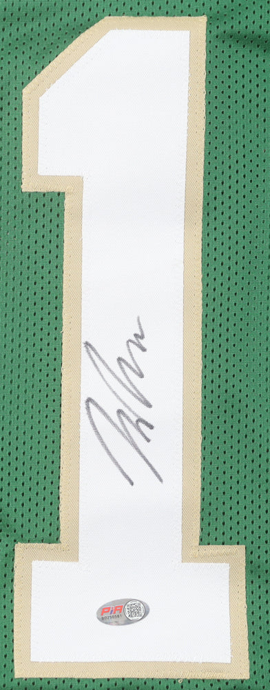 Jaden Greathouse Signed Notre Dame Fighting Irish Custom Green Football Jersey with PIA COA - Perfect for Collectors, Fans, and Sports Memorabilia Displays
