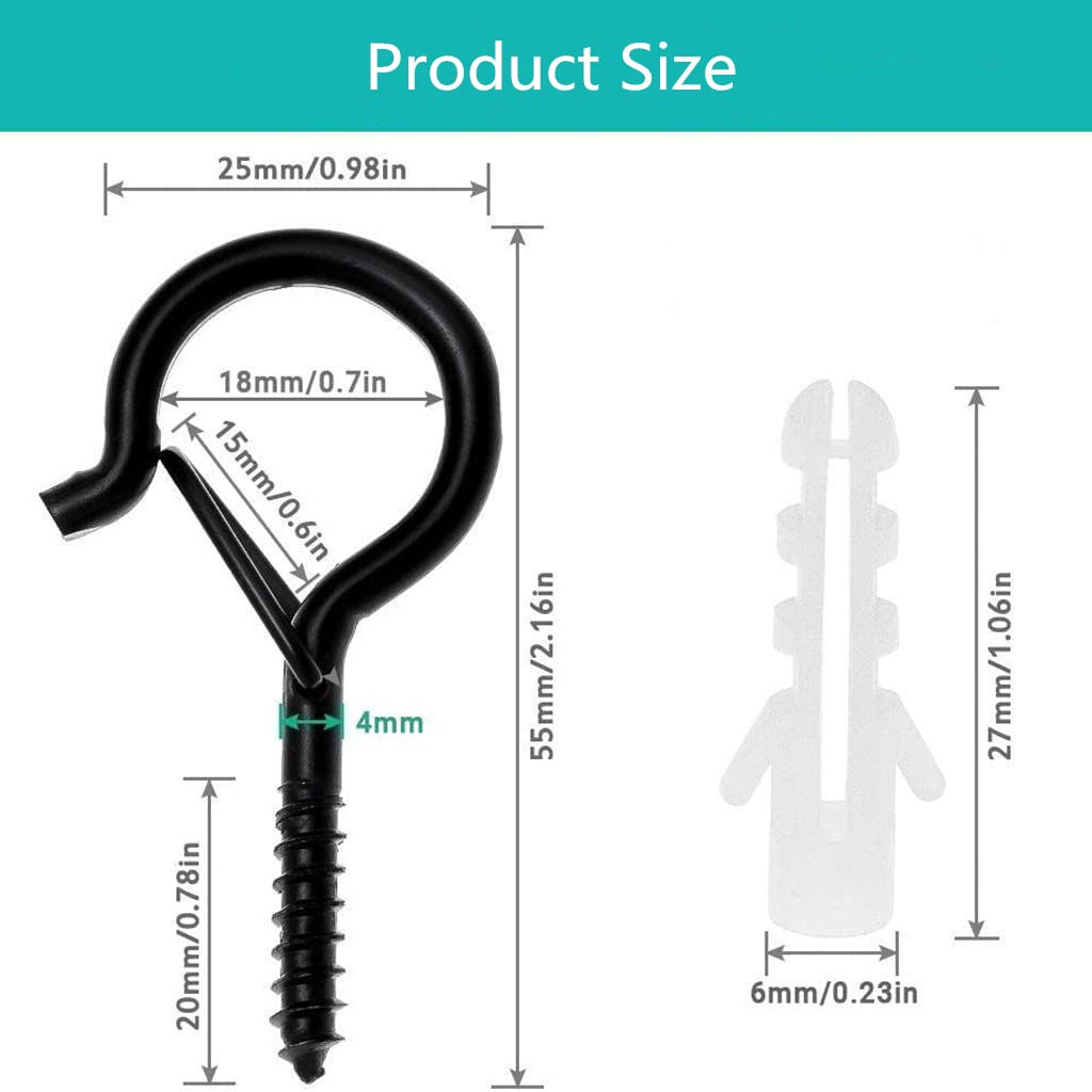 20 Pack Q-Hanger Hooks for Outdoor String Lights - Christmas & New Year Party Decorations, Plant Hangers, Wind Chimes - Durable Safety Buckle Design for Patio, Garden & Backyard Lighting