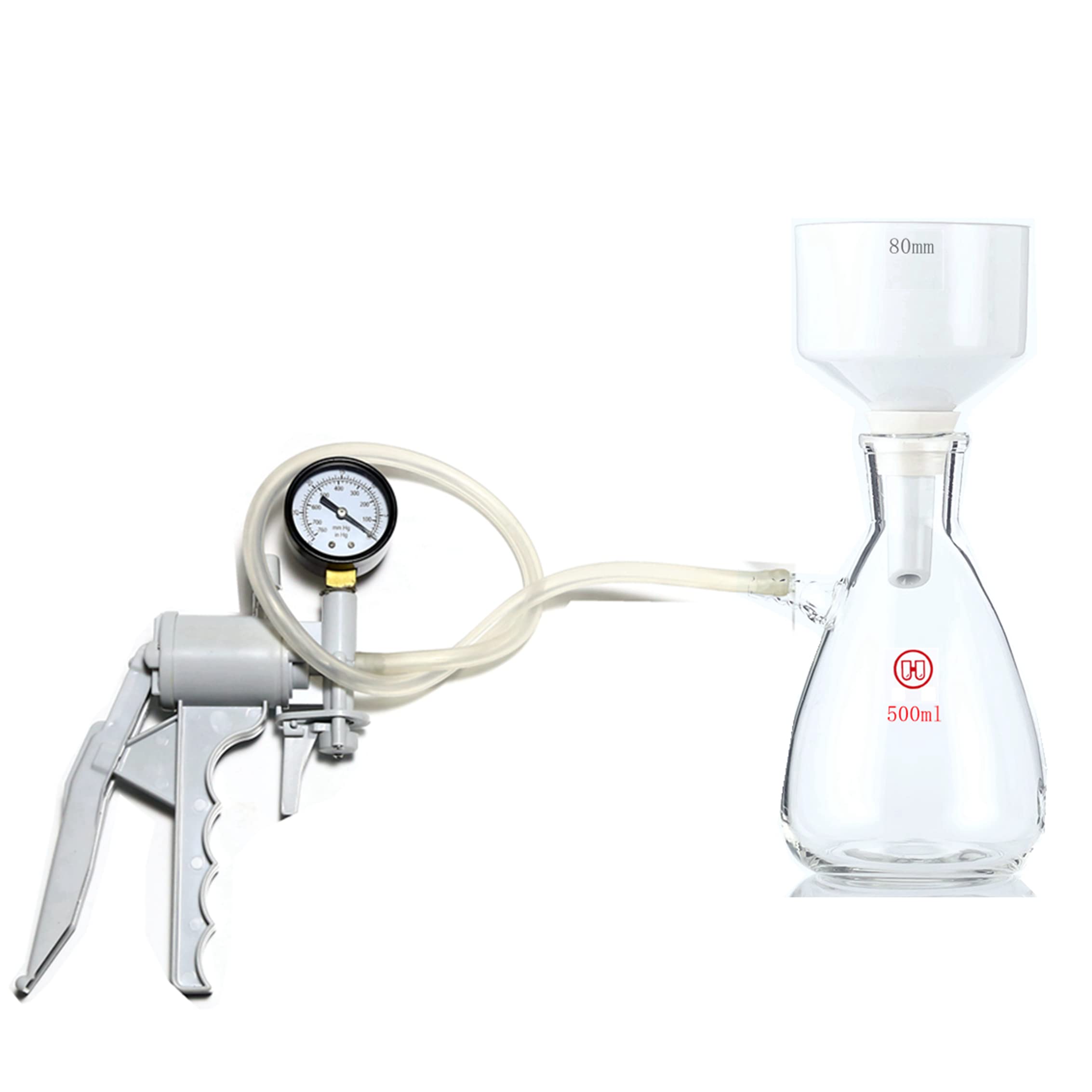 500ml Buchner Funnel Kit with Vacuum Pump & Filter Paper - Laboratory Filtration Set for Chemistry Experiments, Essential for Distillation, Extraction & Scientific Research