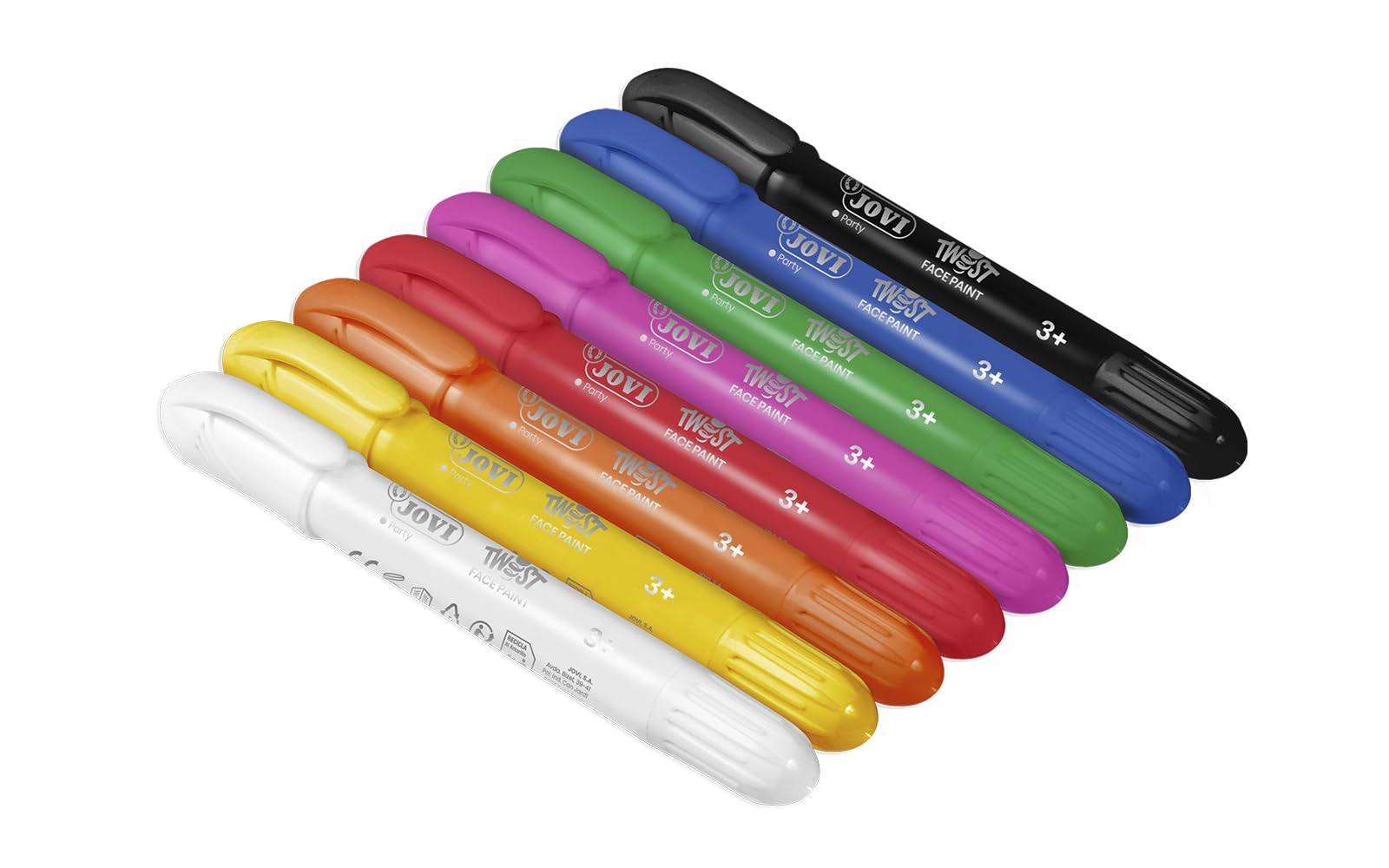 Jovi-191 Hypoallergenic Makeup Stick Set, 6 Multicolor Cream Sticks for Sensitive Skin - Non-Irritating, Vegan & Cruelty-Free - Perfect for Kids, Face Painting & Halloween Makeup