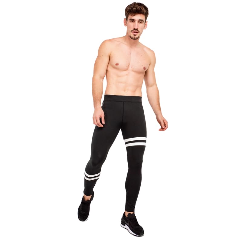 Kapow Meggings Performance Pro Range - Men's Compression Leggings with Pockets for Running, Gym & Workout | Moisture-Wicking & Breathable for High-Intensity Training