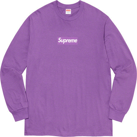Supreme Box Logo Long Sleeve T-Shirt - Purple | Streetwear Fashion for Men & Women | Casual Wear & Urban Style