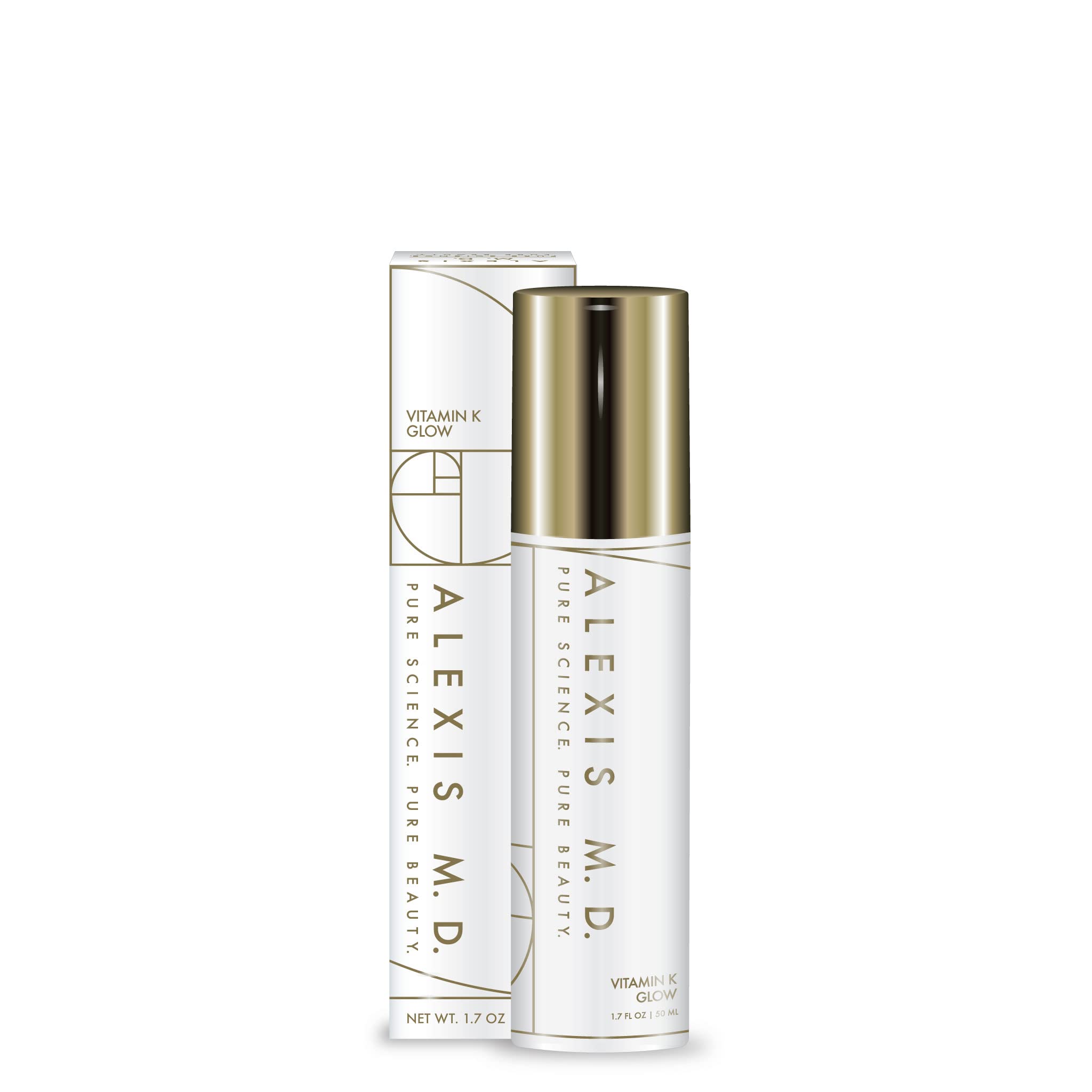 Vitamin K Glow Serum | 50ml (1.7oz) | Dark Circle Treatment | Brightening Eye Cream for Puffiness & Wrinkles | Perfect for Night Routine & Travel Skincare