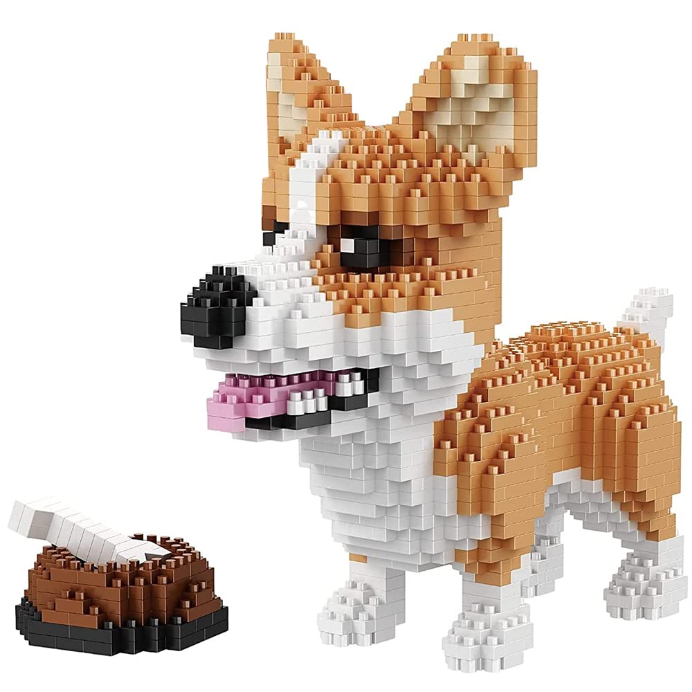 Mini Dog Building Blocks - 1380PCS Corgi Pet Toy Bricks for Kids & Adults | 3D Puzzle Construction Set | Creative STEM Educational Gift for Dog Lovers | Perfect for Birthday, Party Favors & Family Bonding Activities