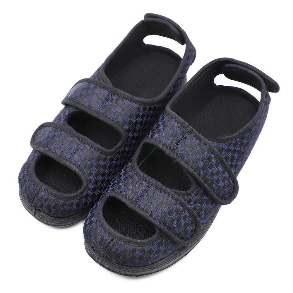 **Women's Extra Wide Adjustable Diabetic & Edema Slippers for Swollen Feet - Orthopedic Walking Shoes for Indoor & Outdoor Use - Comfortable Support for Plantar Fasciitis, Arthritis & Recovery**    *(Ideal for Home, Hospital, Travel & Post-Surgery Comfort)*
