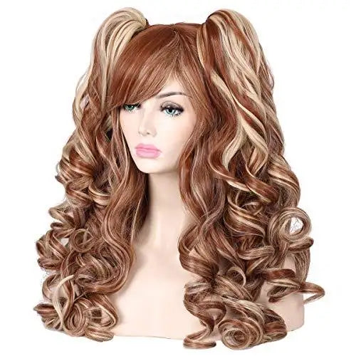 Stylish Anime Cosplay Wig with Cute Ponytails - Perfect for Halloween, Cosplay Events & Themed Parties