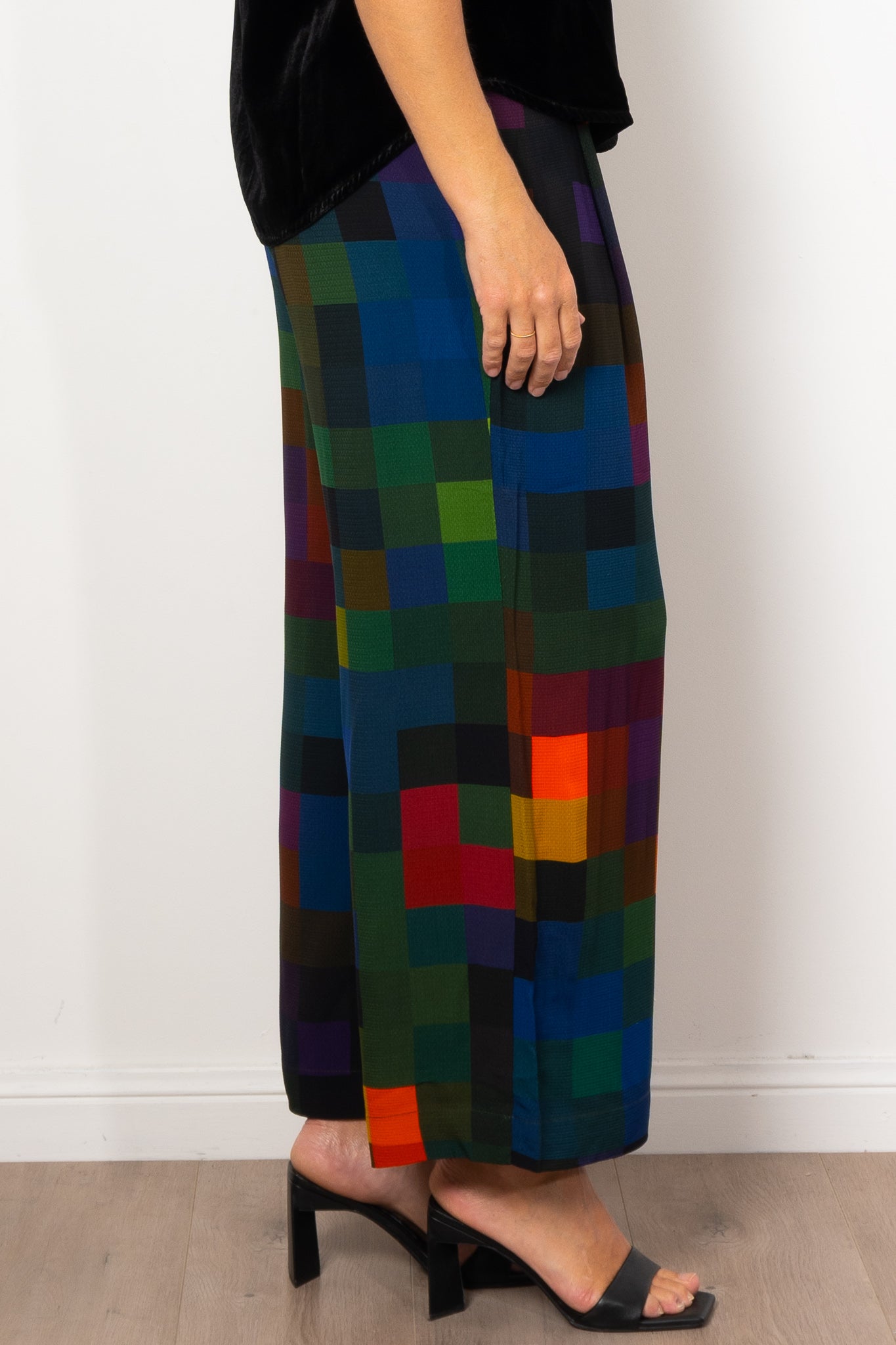 ELK Emmi Box Print Women's Pants - Stylish Casual Trousers for Everyday Wear, Work & Travel