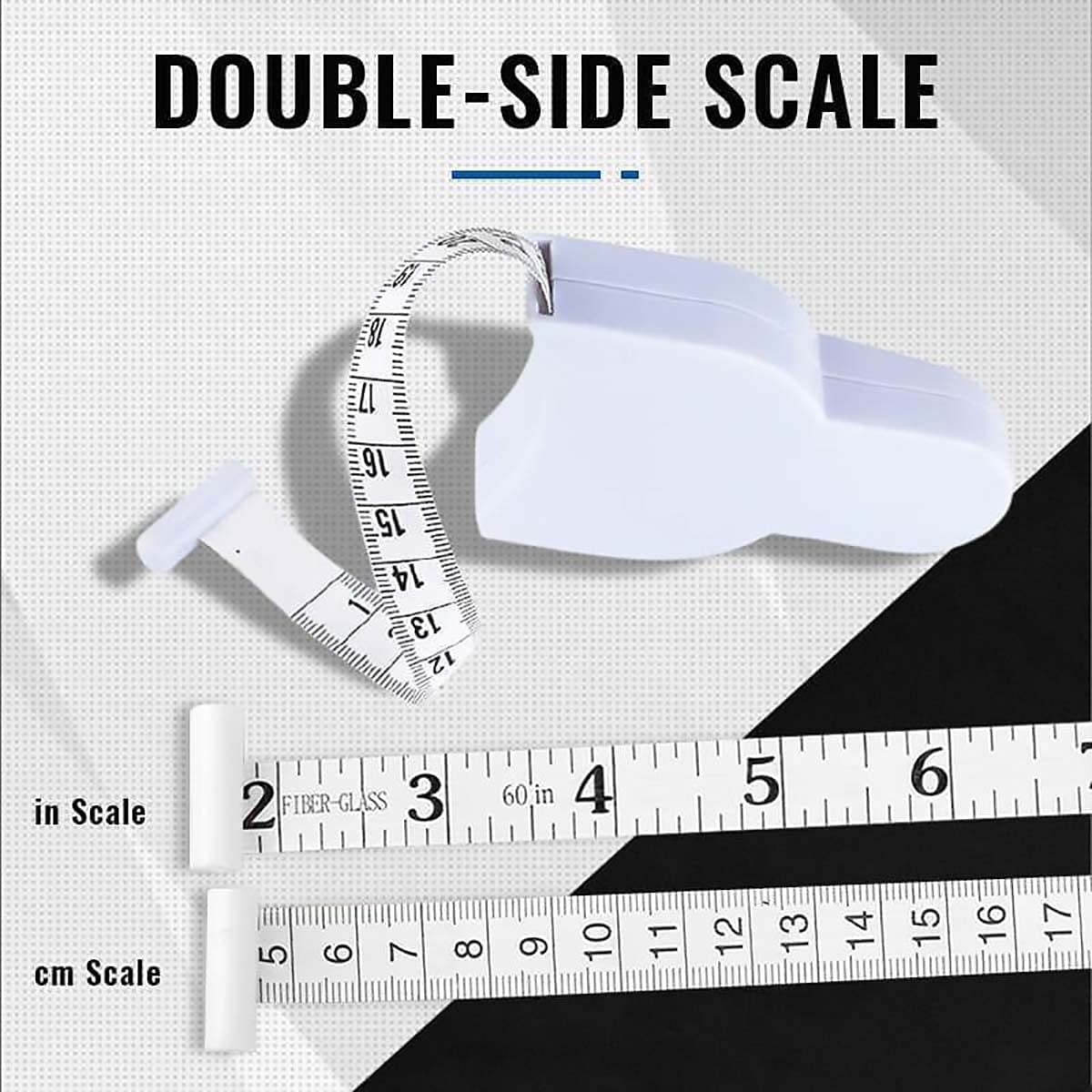 Niralasa Automatic Telescopic Tape Measure - Self-Tightening Body Measuring Ruler with Retractable Double Scales | Perfect for Waist Measurement, Fitness Tracking & Tailoring | Home Gym & Sewing Essential