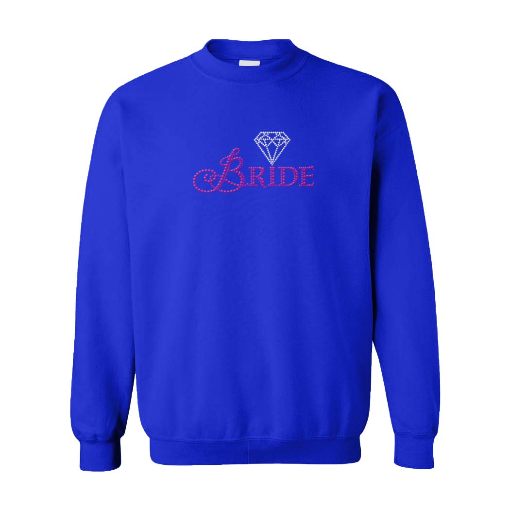 Pink Rhinestone Diamond Unisex Crewneck Sweatshirt - Wedding Party Apparel for Brides, Bridesmaids & Grooms - Perfect for Bachelorette Parties, Bridal Showers & Engagement Photos