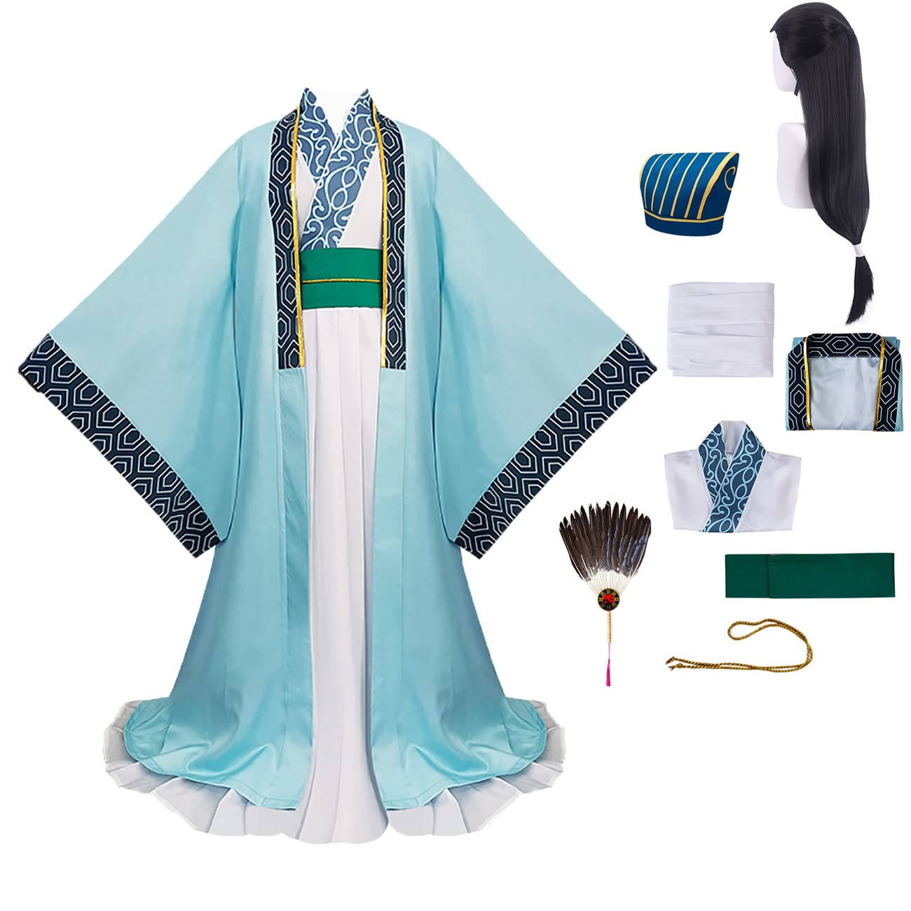 Ya Boy Kongming Cosplay Costume Full Set - Anime Tsukimi Eiko Jacket & Roleplay Dress Up Suit for Halloween, Comic Con, Anime Convention & Cosplay Events