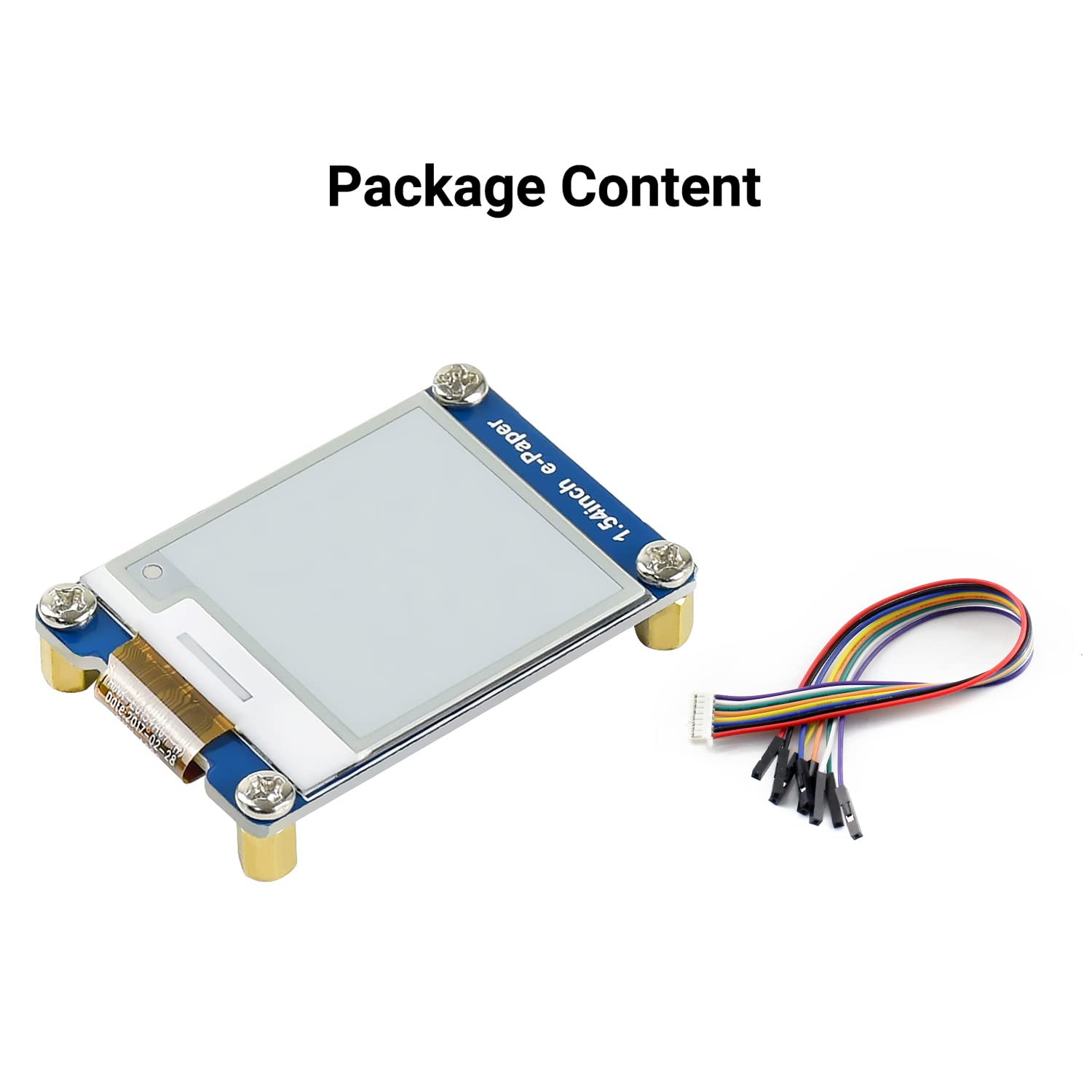 Waveshare 1.54inch E-Ink Display Module for Raspberry Pi 5/4B/3B/Zero/Zero W/Zero 2W/Pico/Pico W/Pico WH - 200x200 Resolution SPI Interface with Partial Refresh - Perfect for DIY Projects, E-Book Readers & Smart Home Displays