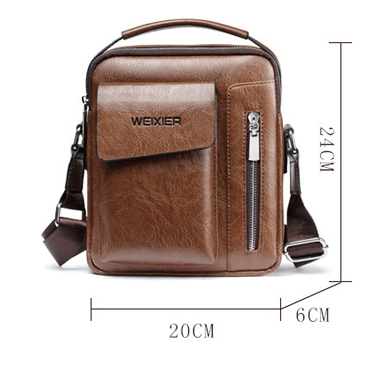 Men's Leather Crossbody Bag - Stylish Messenger Tote for Everyday Use | Perfect for Work, Travel & Casual Outings