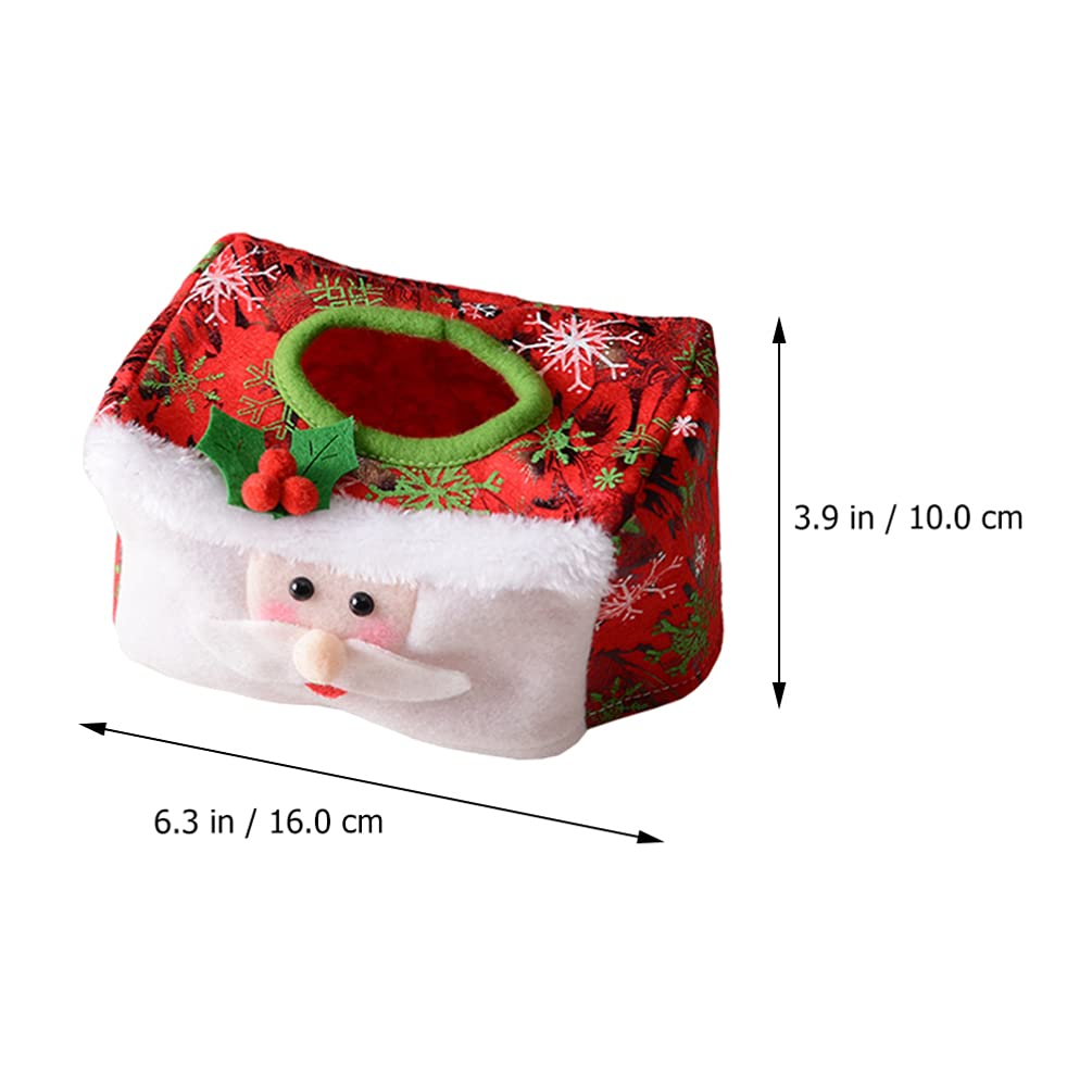 VALICLUD 2-Pack Christmas Tissue Box Cover Set - Decorative Upright Napkin Holder for Home, Holiday Table Decor (Red/Green, Non-Woven Fabric) - Perfect for Xmas Party, Dining Room & Festive Home Decor