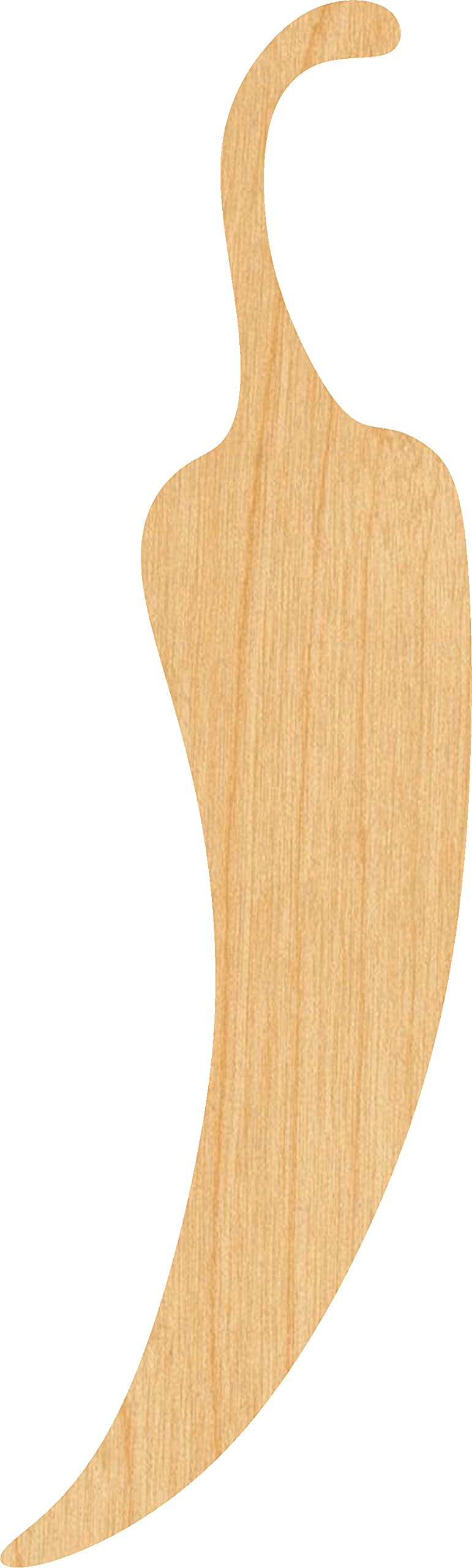 4 Inch Chili Pepper Laser Cut Wood Shape - DIY Craft Supplies for Home Decor, Scrapbooking, and Party Decorations