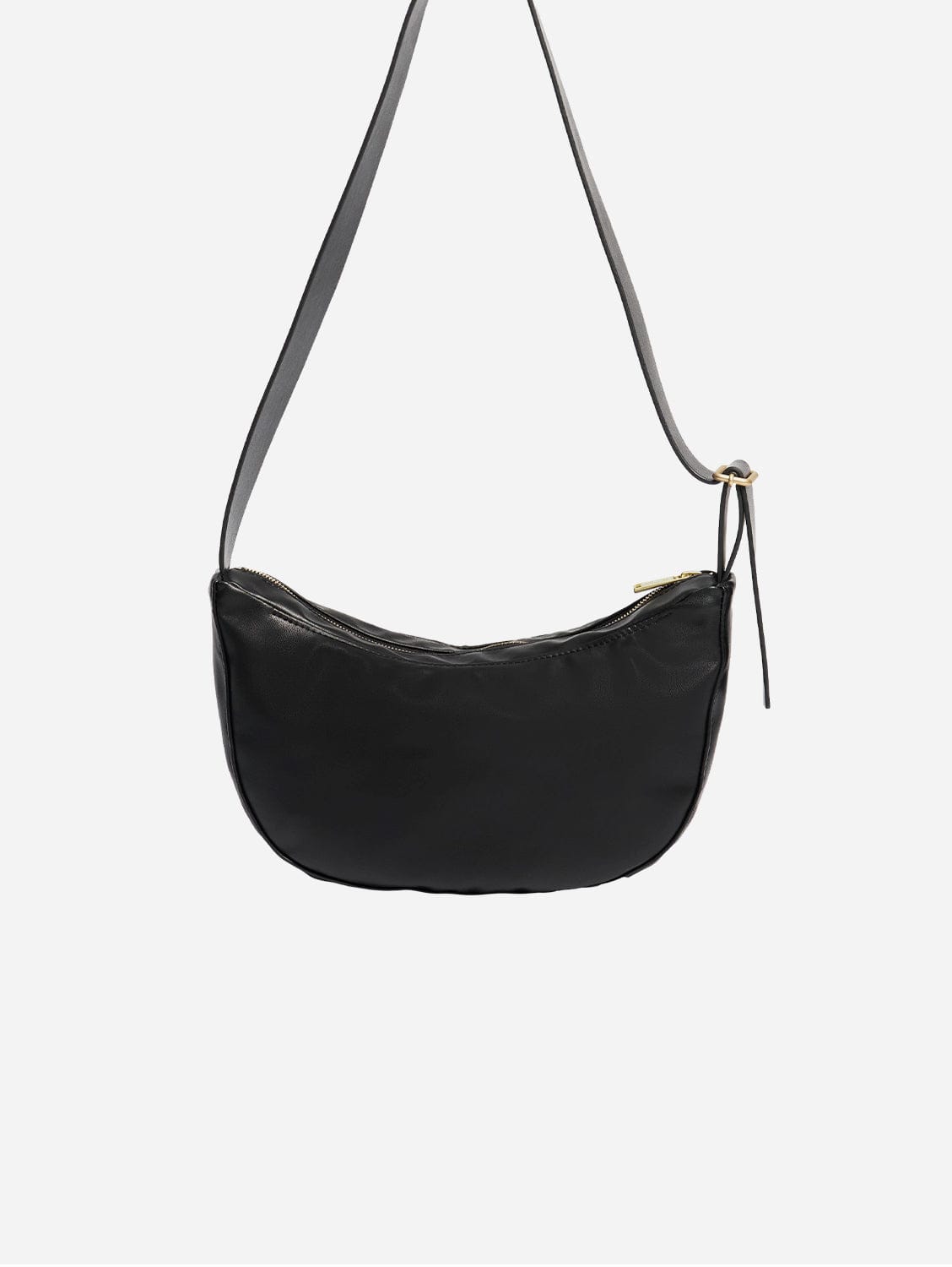 Oleatex Vegan Olive Leather Half Moon Bag for Women | Night Black | Perfect for Evening Parties, Date Nights & Special Occasions