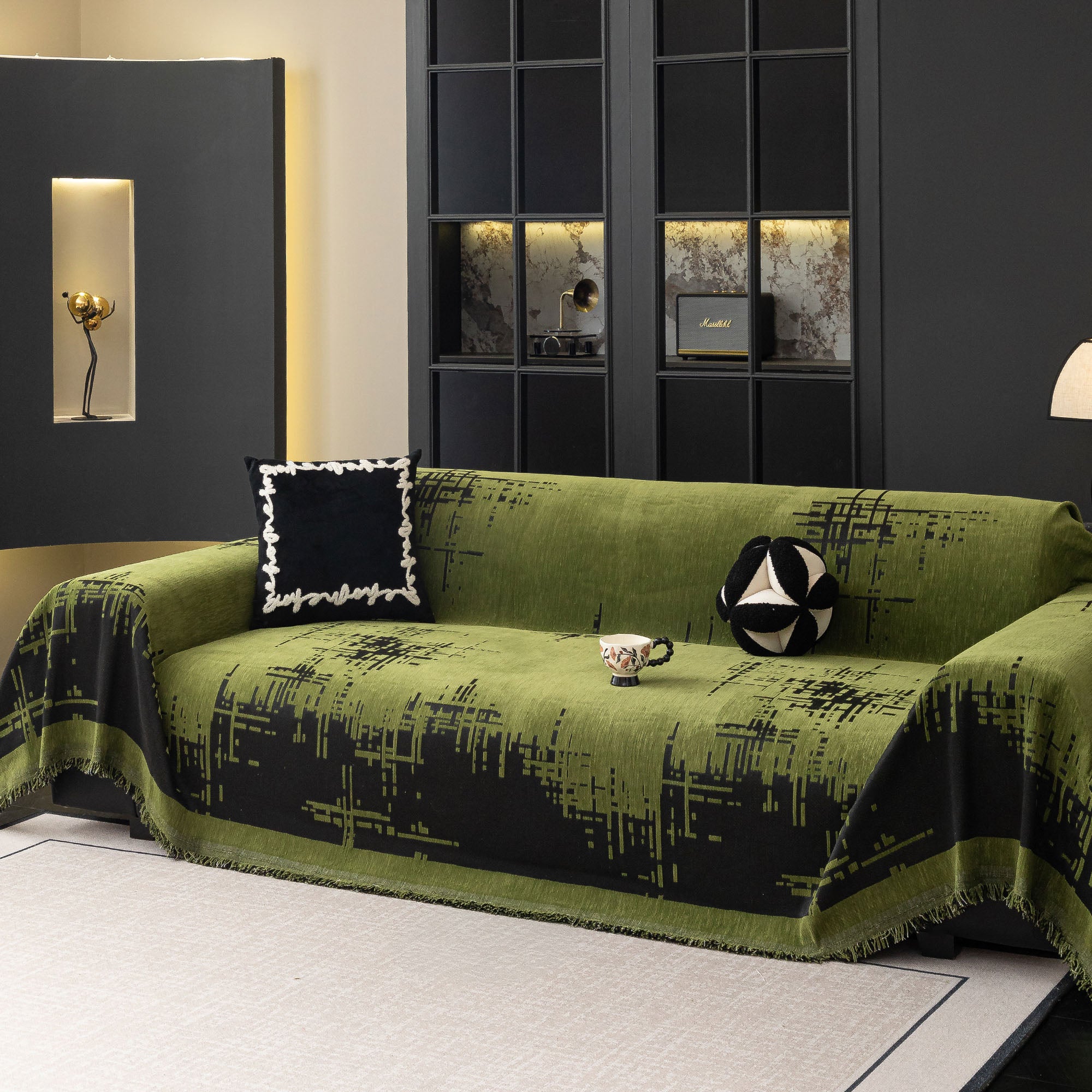 Soft City Plush Pet-Friendly Sofa Cover - Woven Minimalist Couch Cover Machine Washable for Living Room, Bedroom & Home Decor