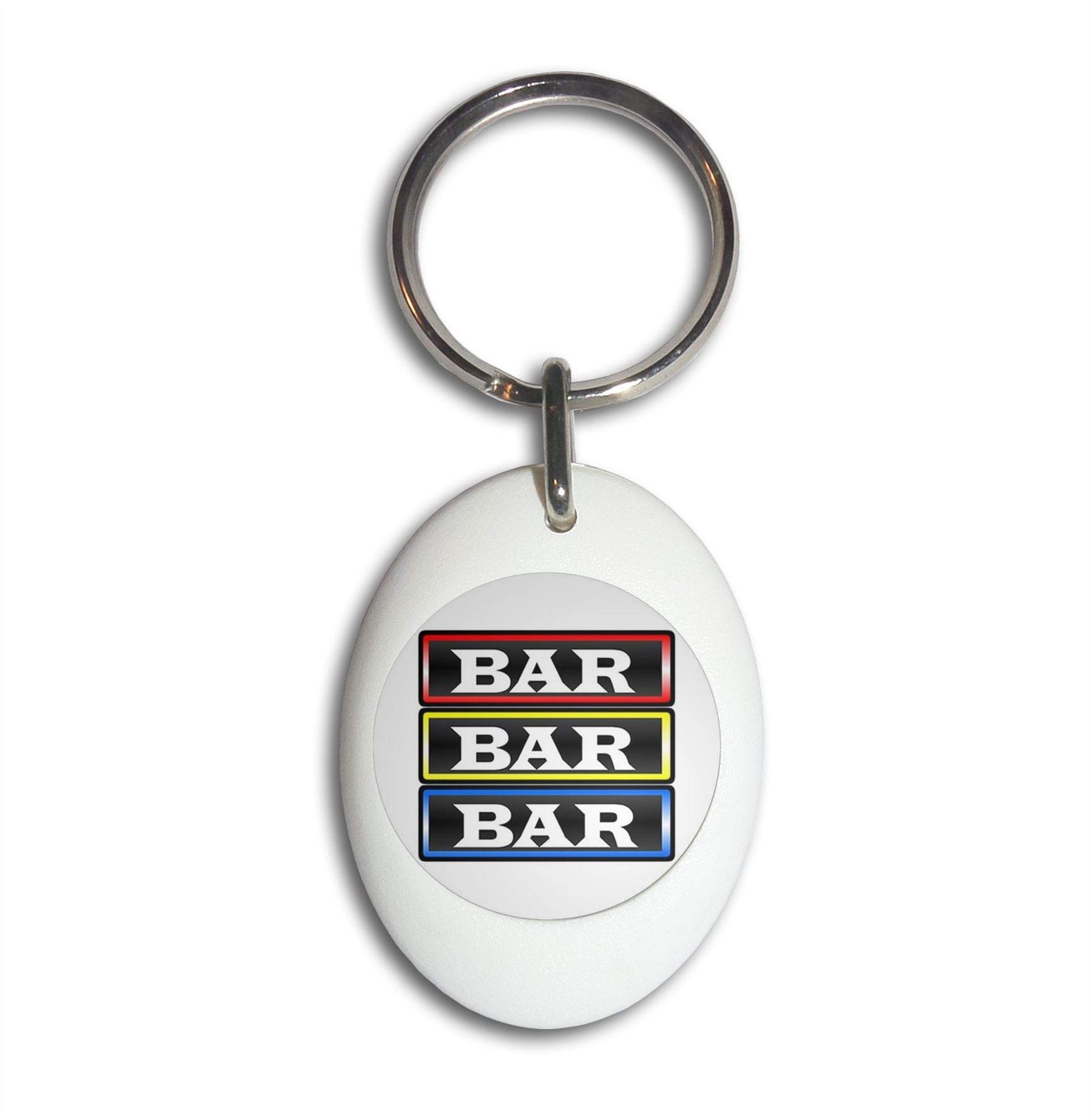 Colorful Plastic Oval Key Ring for Keys & Accessories - Durable Fruit Machine Bar Design - Perfect for Home, Office, Gym & Travel Organization
