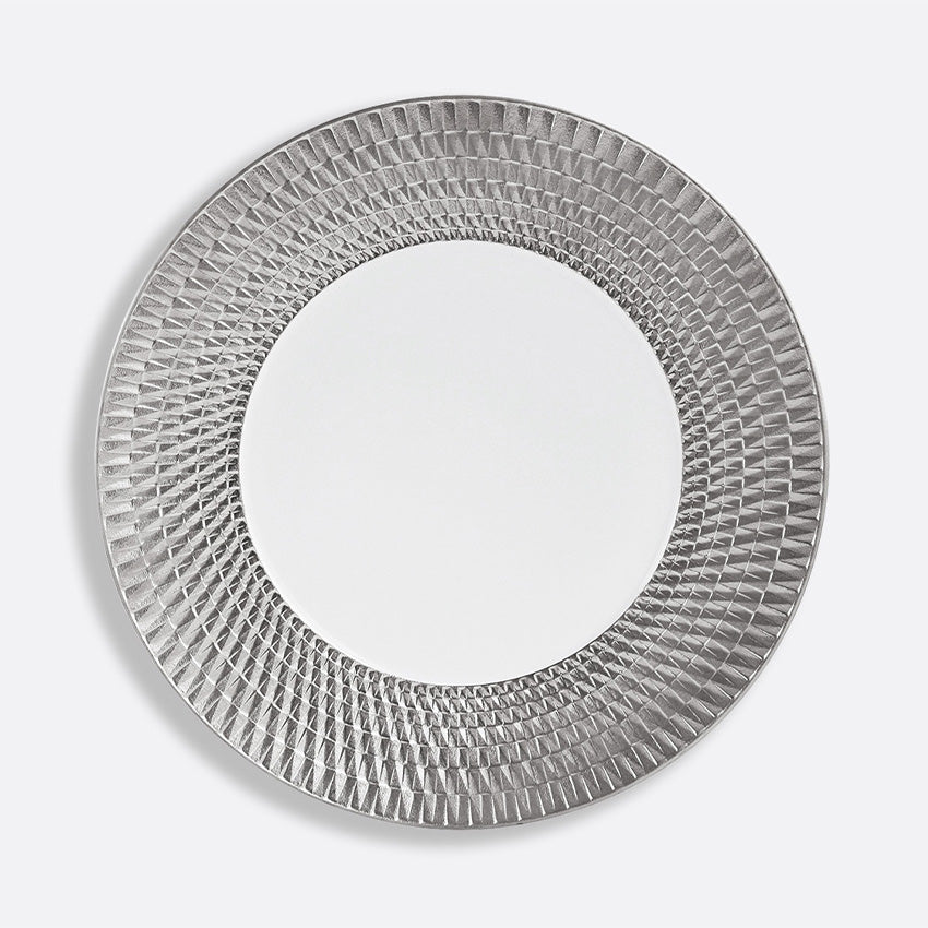 Bernardaud Twist Platinum Plate - Elegant Fine China for Luxury Dining & Special Occasions | Perfect for Weddings, Anniversaries & Upscale Dinner Parties