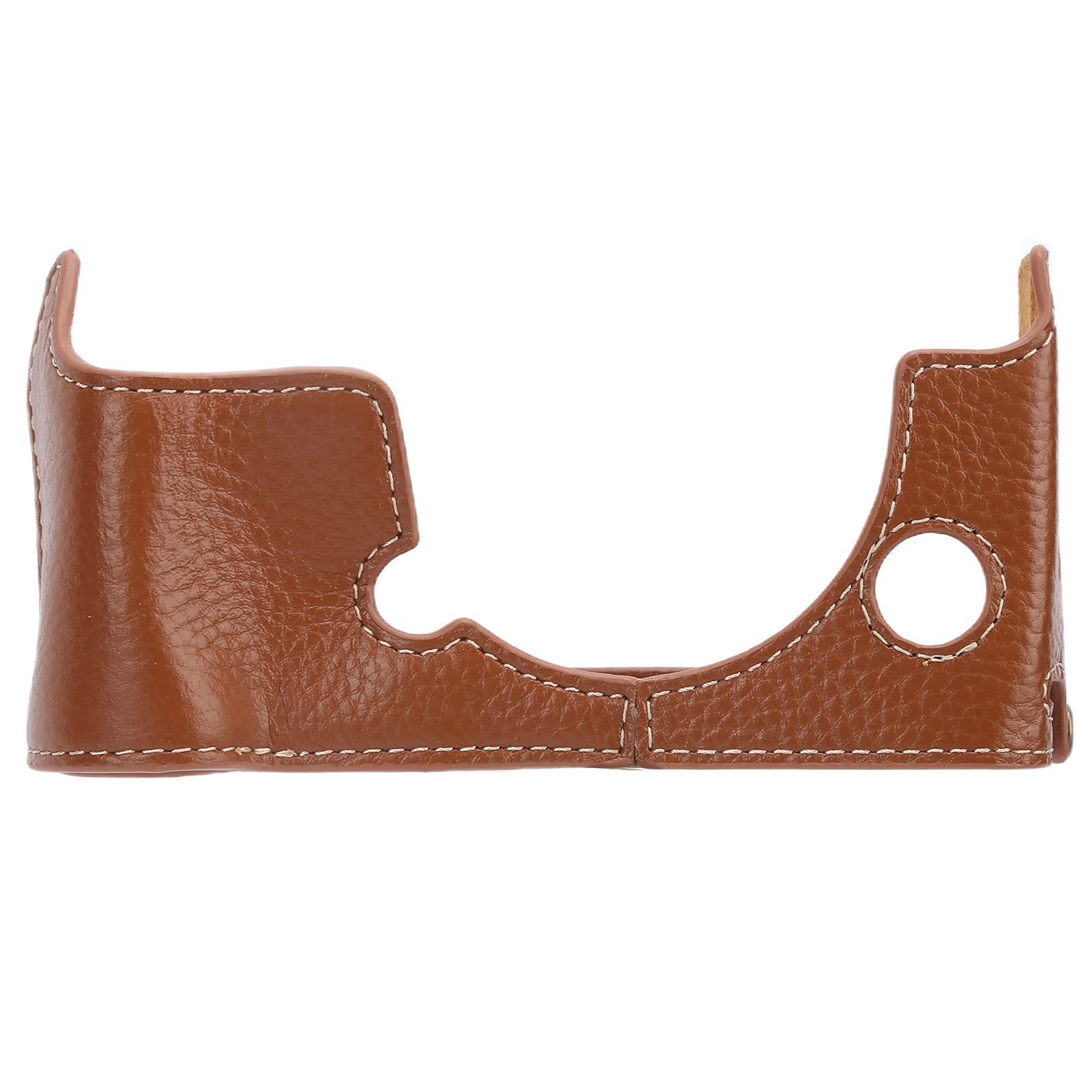 Shanrya Leather Half Body Camera Bag - Soft, Comfortable & Portable Protective Case for Fujifilm X-T4 Mirrorless Camera (Brown) - Perfect for Travel, Hiking & Outdoor Photography