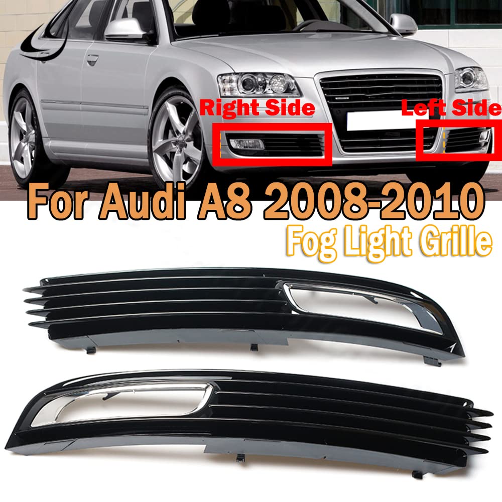 Audi A8 D3 Fog Light Cover Grille 2008-2010 - Durable Replacement for Car Front Vent