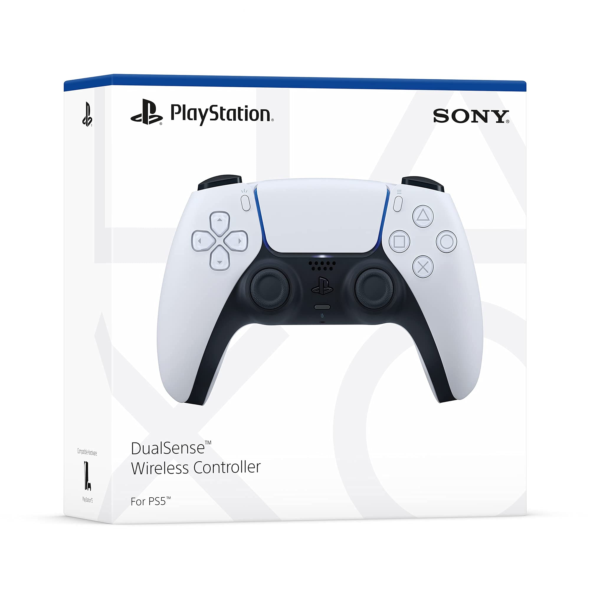 PlayStation 5 DualSense Wireless Controller - White (Renewed) | Official PS5 Gamepad with Haptic Feedback & Adaptive Triggers | Perfect for Gaming, Streaming & VR Play