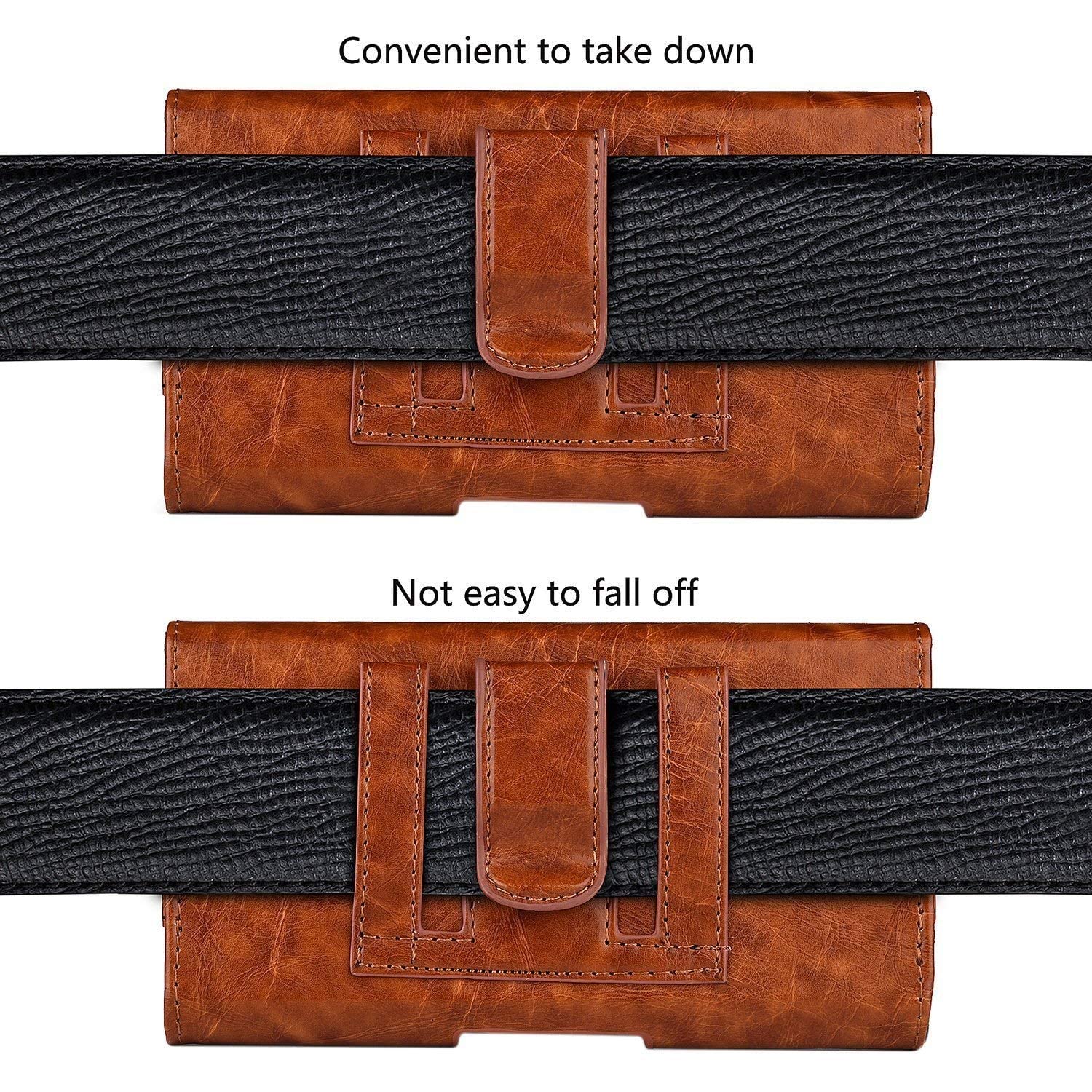 Premium Tan Leather Wallet Pouch Belt Holster Case for Samsung Galaxy S25 Ultra/S25+/A16/A35/A25/A15/S24 Ultra/S24+/S23 Ultra - Slim Fit with Cover On | Perfect for Outdoor Activities, Travel & Daily Use
