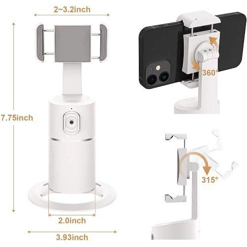 BoxWave Cubot King Kong Mini Stand and Mount with PivotTrack360 Selfie Stand - Winter White | 360° Facial Tracking Pivot Stand for Cubot King Kong Mini | Perfect for Vlogging, Live Streaming & Hands-Free Video Calls