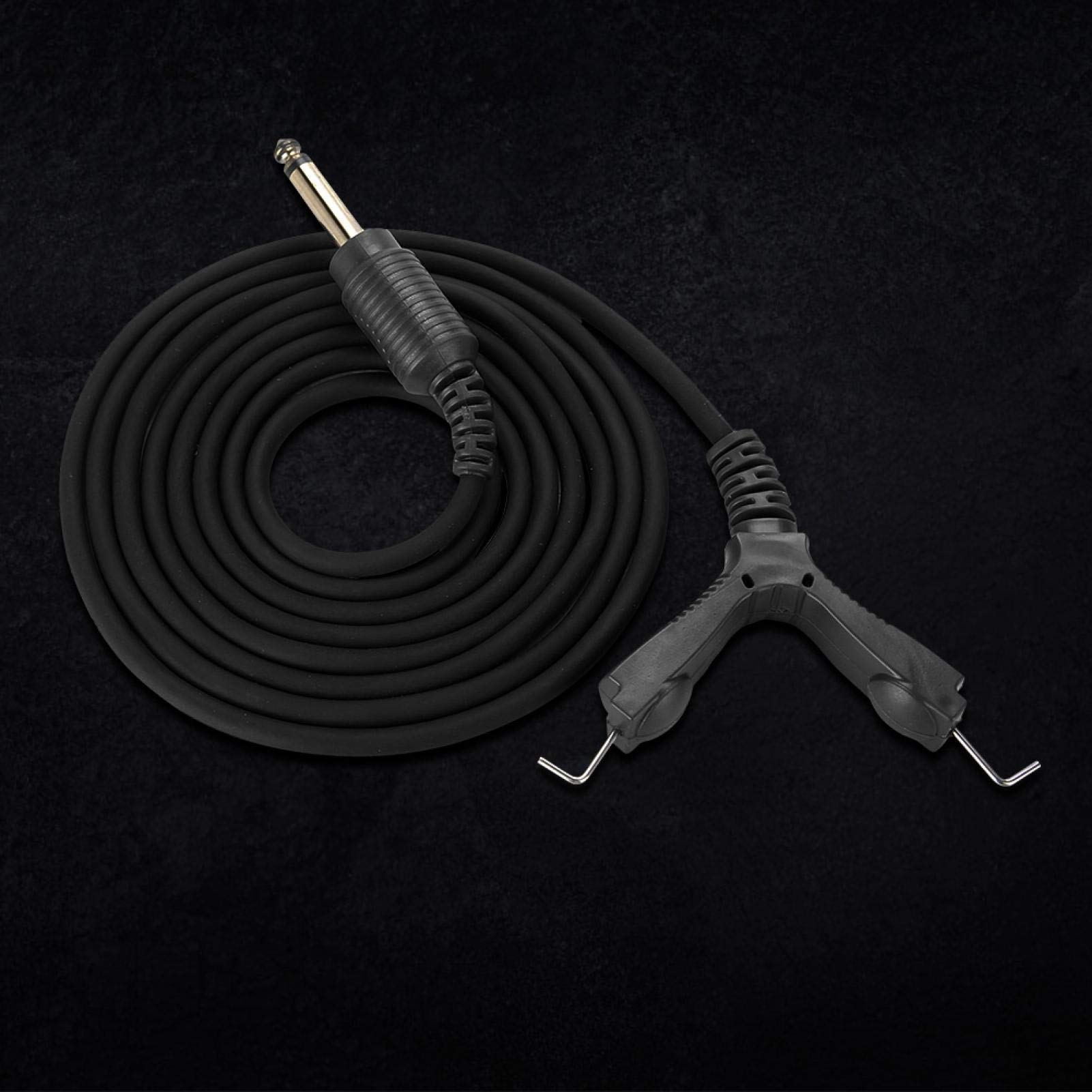 Professional Set of 2 Black Tattoo Clip Cords - High-Quality Power Supply Line for Tattoo Machines - Durable Tattoo Accessories for Artists & Studios - Perfect for Tattooing, Permanent Makeup & Body Art Sessions