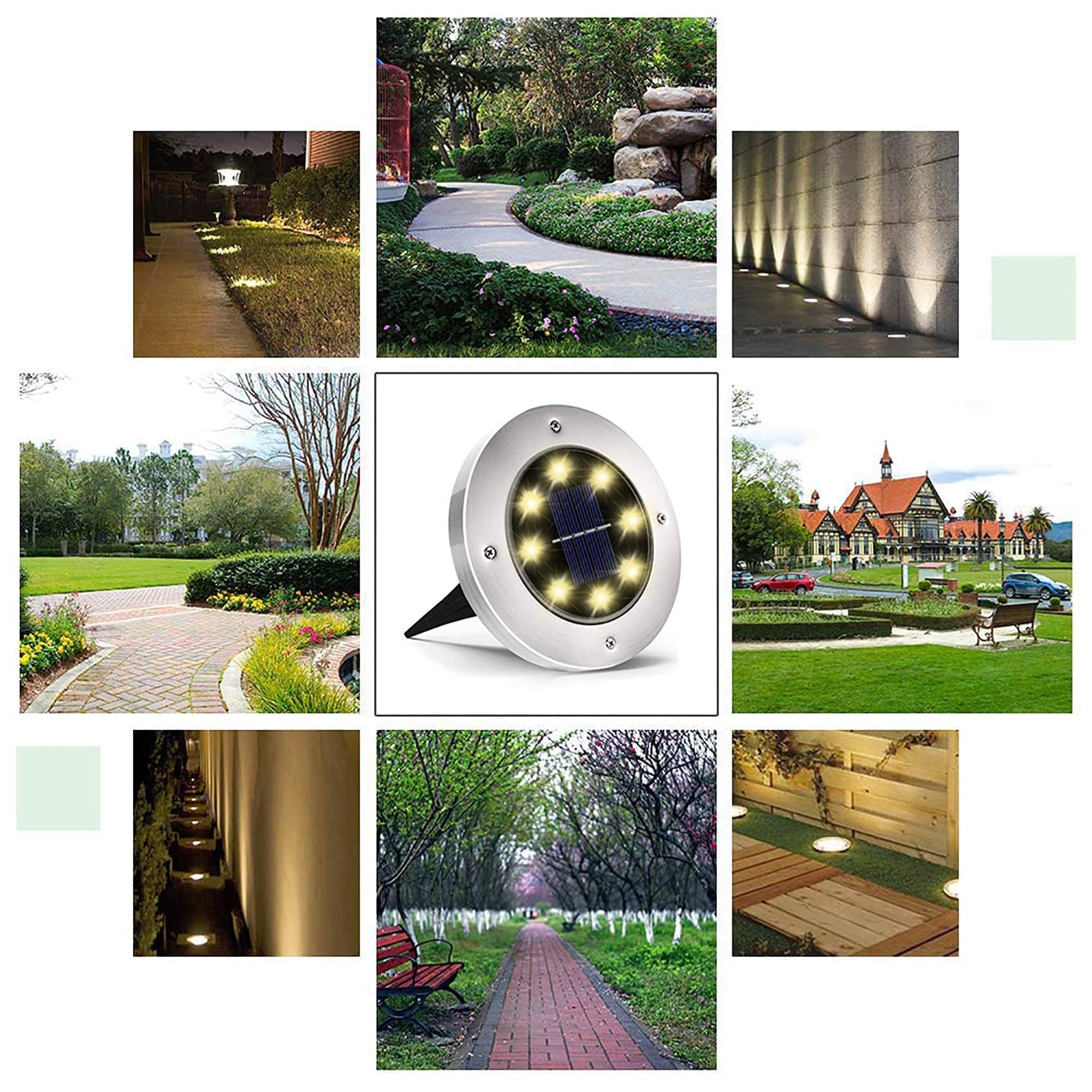 16 Pack Solar Lights Outdoor Waterproof - Solar Garden Lights for Pathway, Lawn, Yard, Deck & Driveway - Warm White Landscape Lighting for Patio & Walkway - Perfect for Backyard, Garden Decor & Nighttime Safety