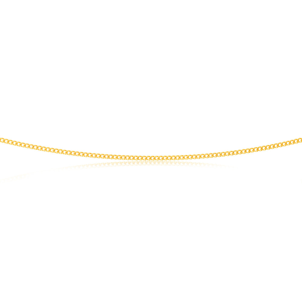 9ct Yellow Gold 31 Gauge 46cm Chain Necklace - Dainty & Elegant Jewelry for Women - Perfect for Layering, Gifts & Everyday Wear